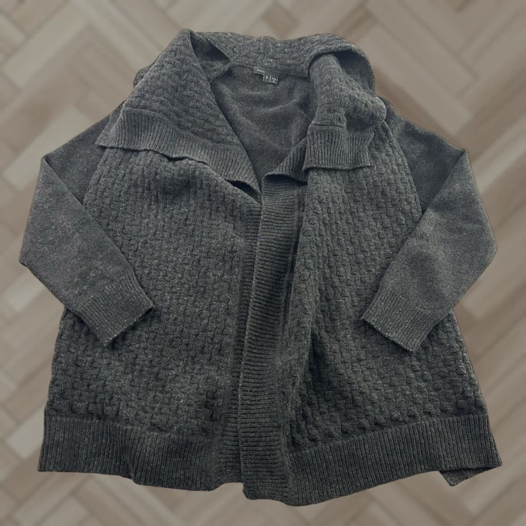 Vince Vince Cardigan Sweater Women's Small Gray Open Front Wool Cashmere S XS? Size S / US 4 / IT 40 - 1 Thumbnail