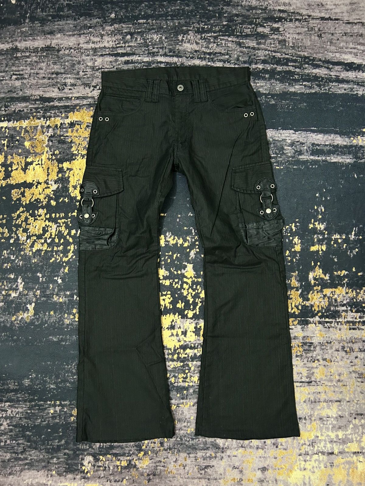 Beauty Beast Edge Rupert Difference Cargo Herringbone Flare Pants Size US 31 - 1 Thumbnail
