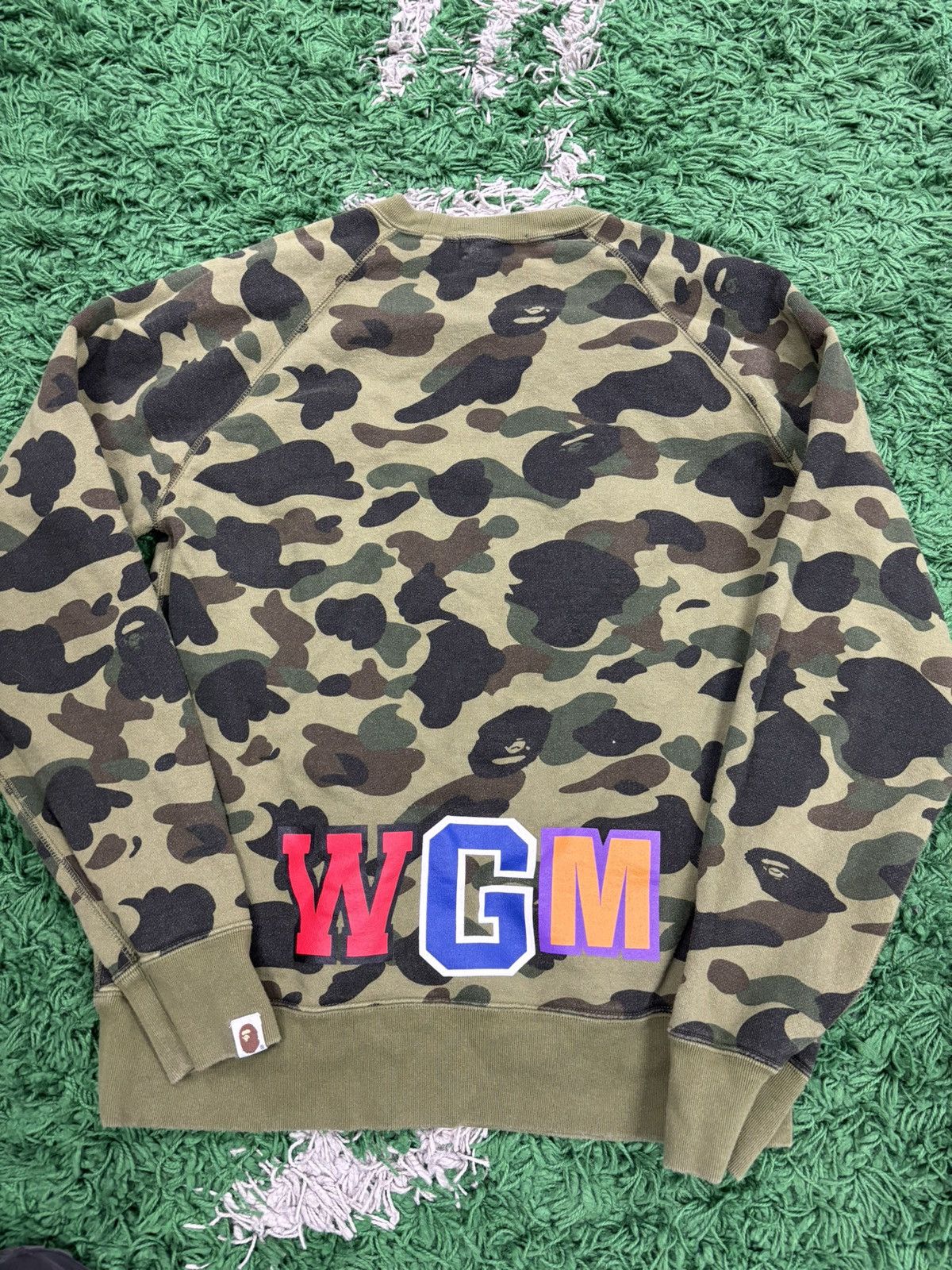 Bape Bape WGM green crewneck Medium M Size US M / EU 48-50 / 2 - 2 Thumbnail
