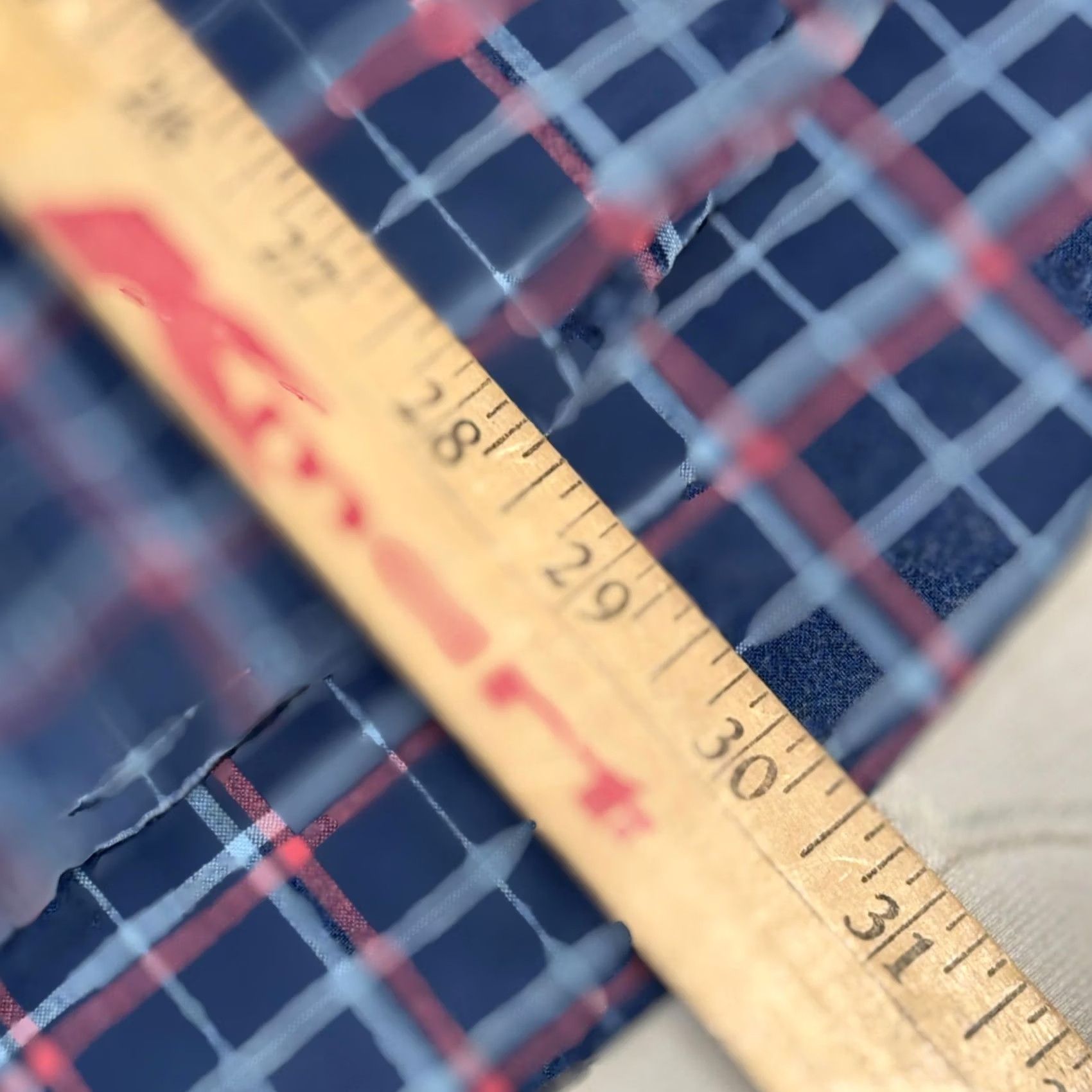 Faherty Faherty Shirt Mens L Blue Red Plaid Button-Down Indigo Dyed Long Sleeve Size US L / EU 52-54 / 3 - 7 Thumbnail