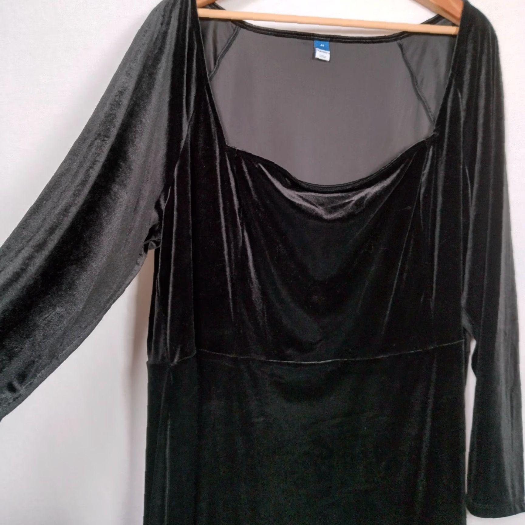 Old Navy VINTAGE Old Navy Dress Plus Size 4X Flare Mini Black Jack Velour Long Sleeve New Size XXL / US 16-18 / IT 52-54 - 5 Thumbnail