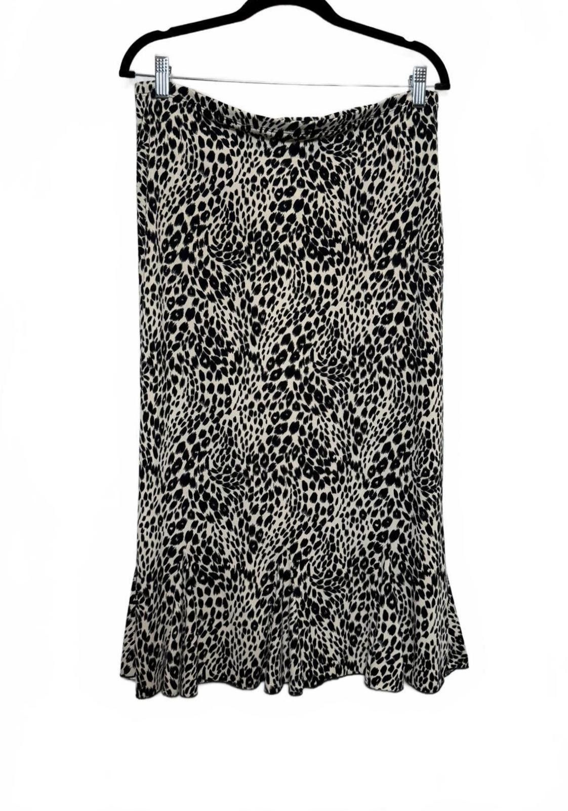 Other Black and White Animal Print Middi Skirt Size 36" / US 14 / IT 50 - 1 Thumbnail