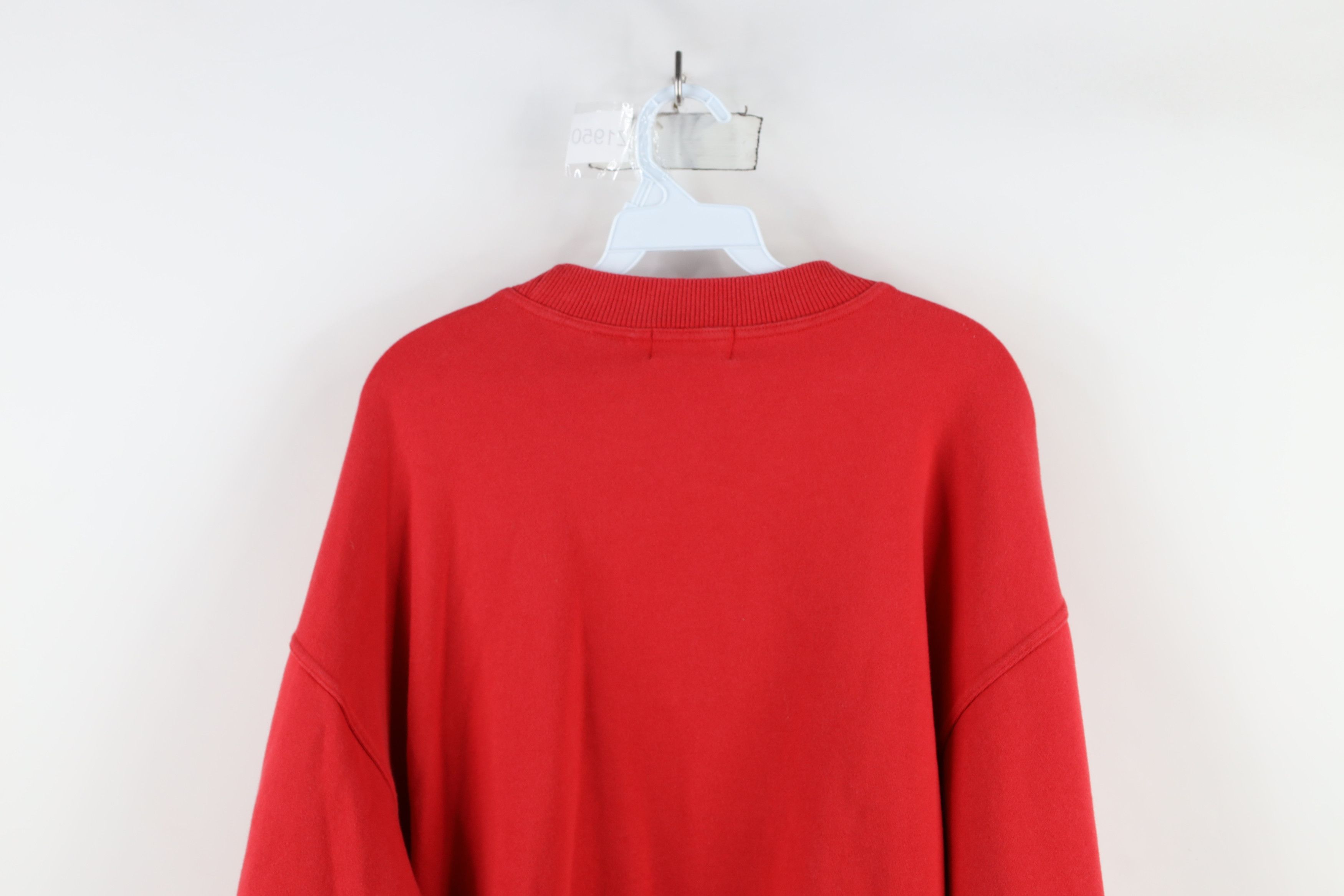 Vintage Vintage 90s FILA Spell Out Big Logo Crewneck Sweatshirt Red Size US L / EU 52-54 / 3 - 9 Thumbnail