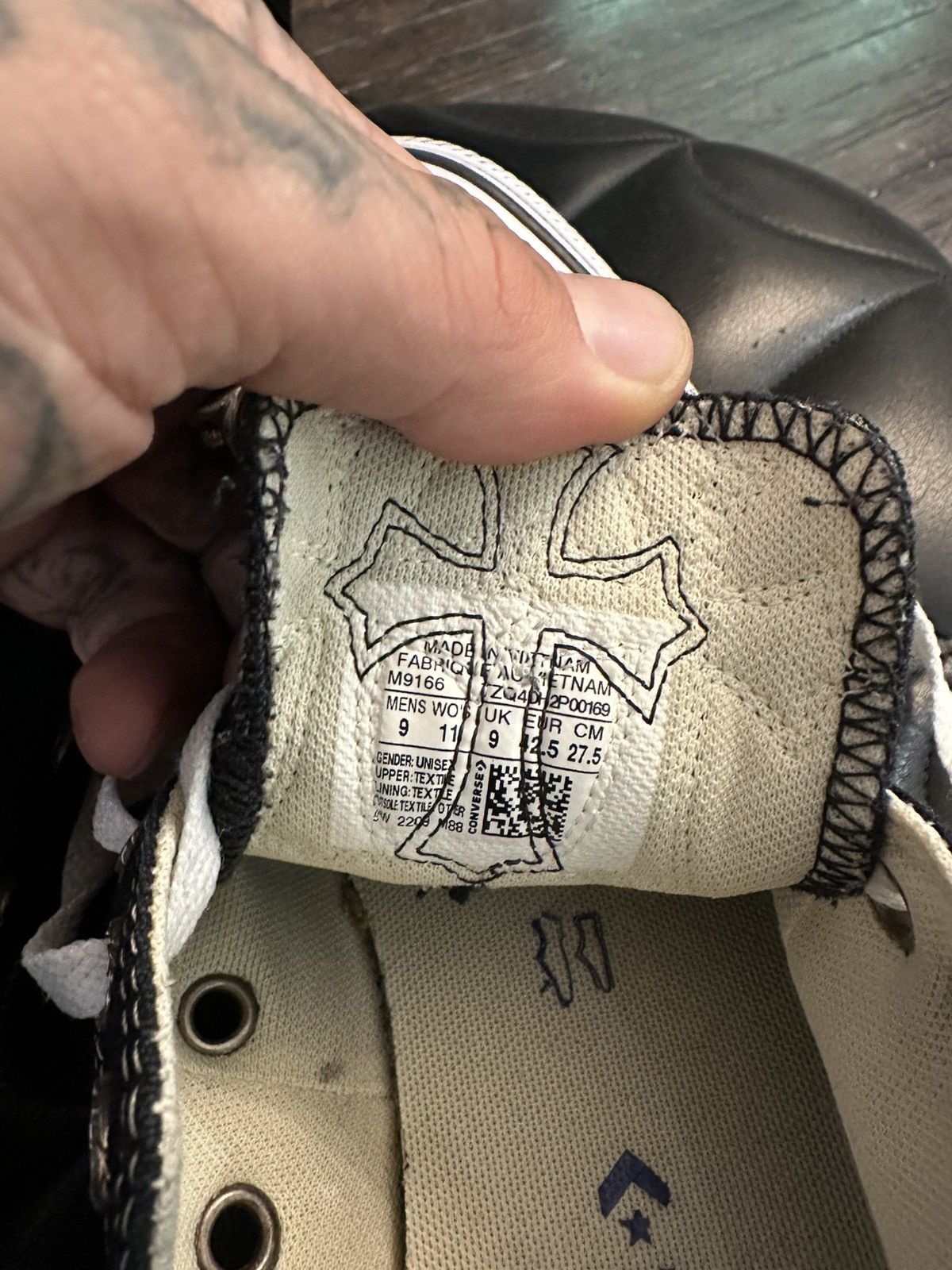 Chrome Hearts Chrome Hearts x Converse CROSS PATCH low top sneakers 9-10.5 Size US 9 / EU 42 - 8 Thumbnail