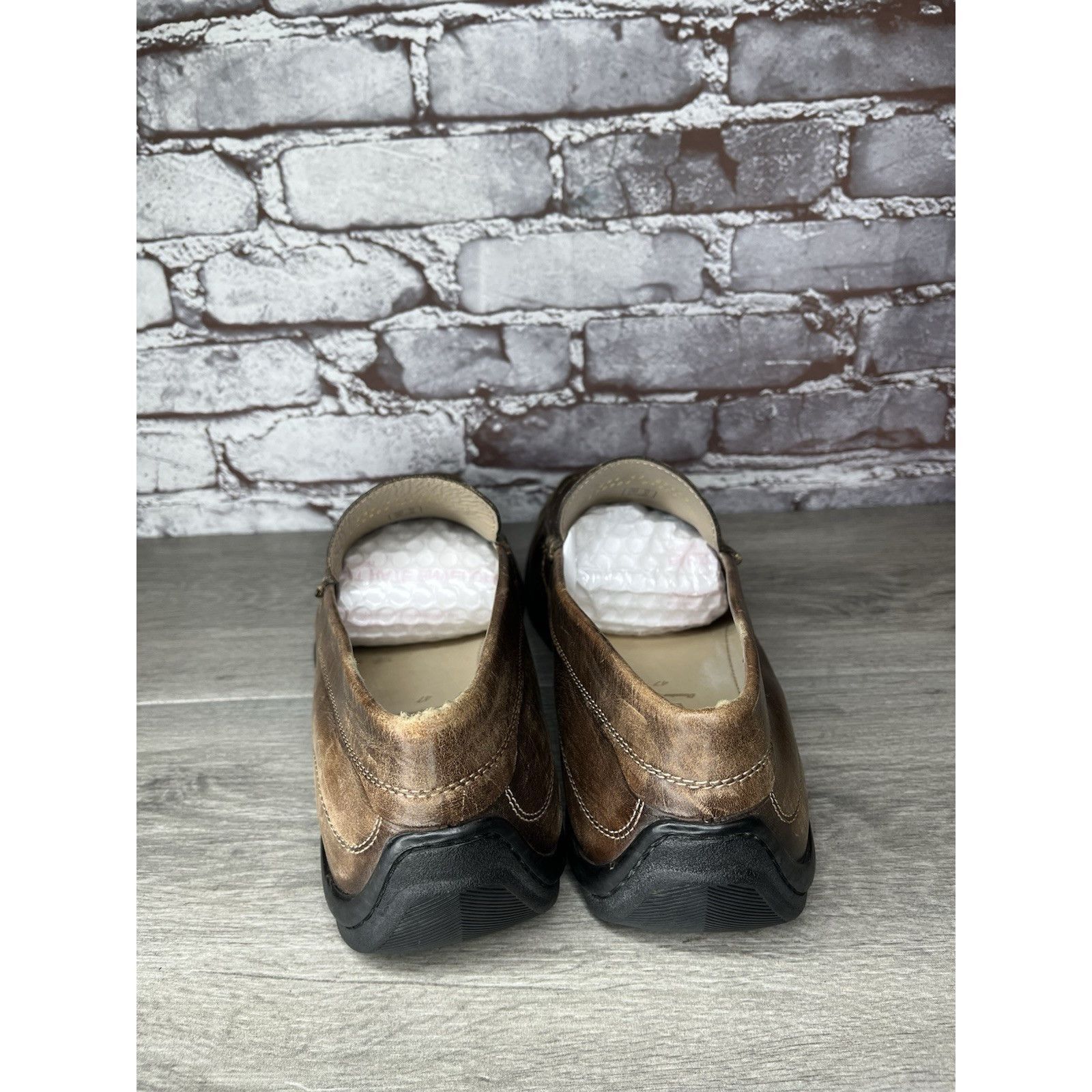 Ecco ECCO Brown Leather Slip On Casual Loafers Driving Shoes Men Size US 13 / EU 46 - 15 Thumbnail