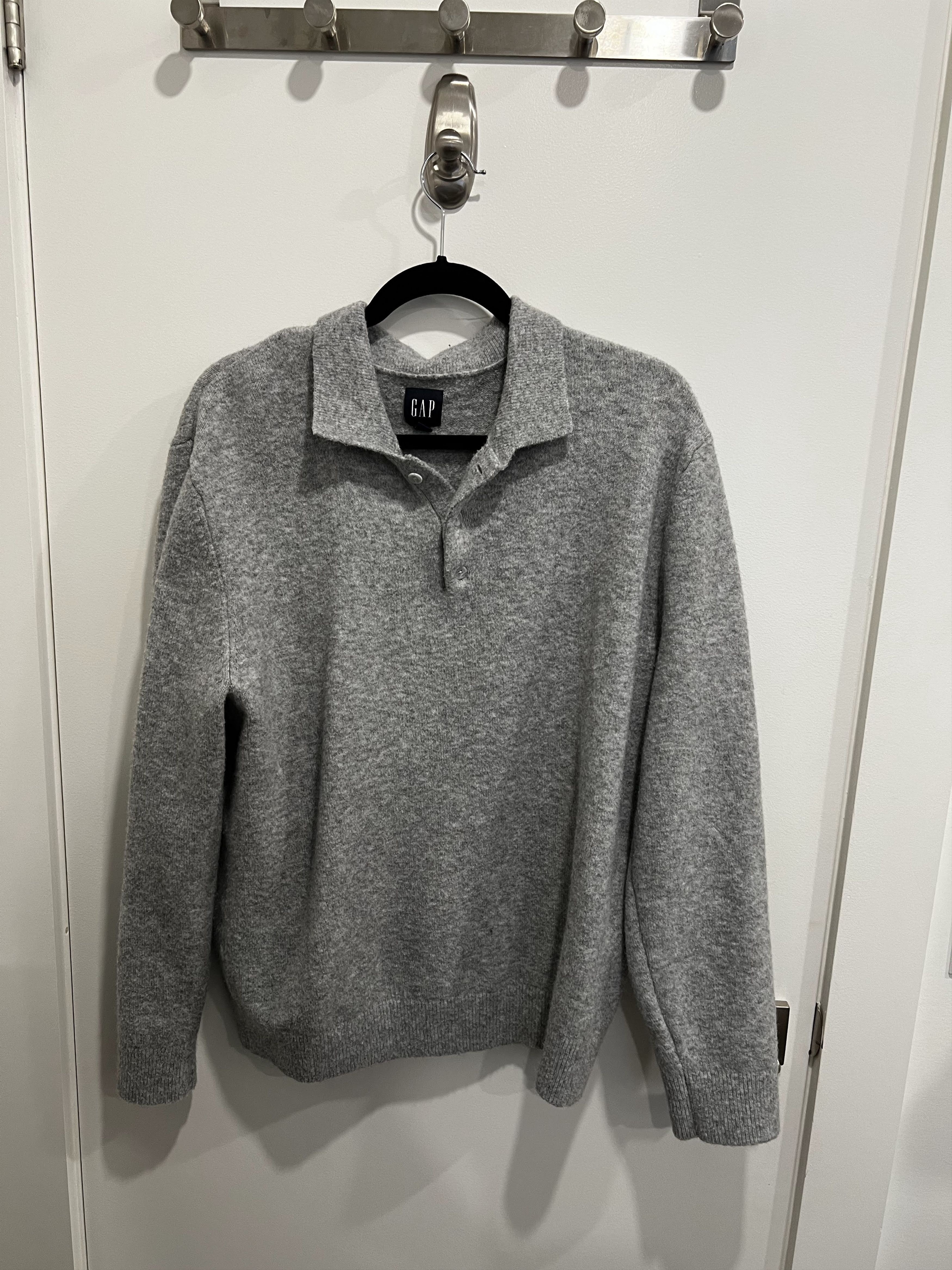 Gap Long Sleeve Wool Blend Polo Shirt Size US XL / EU 56 / 4 - 1 Thumbnail