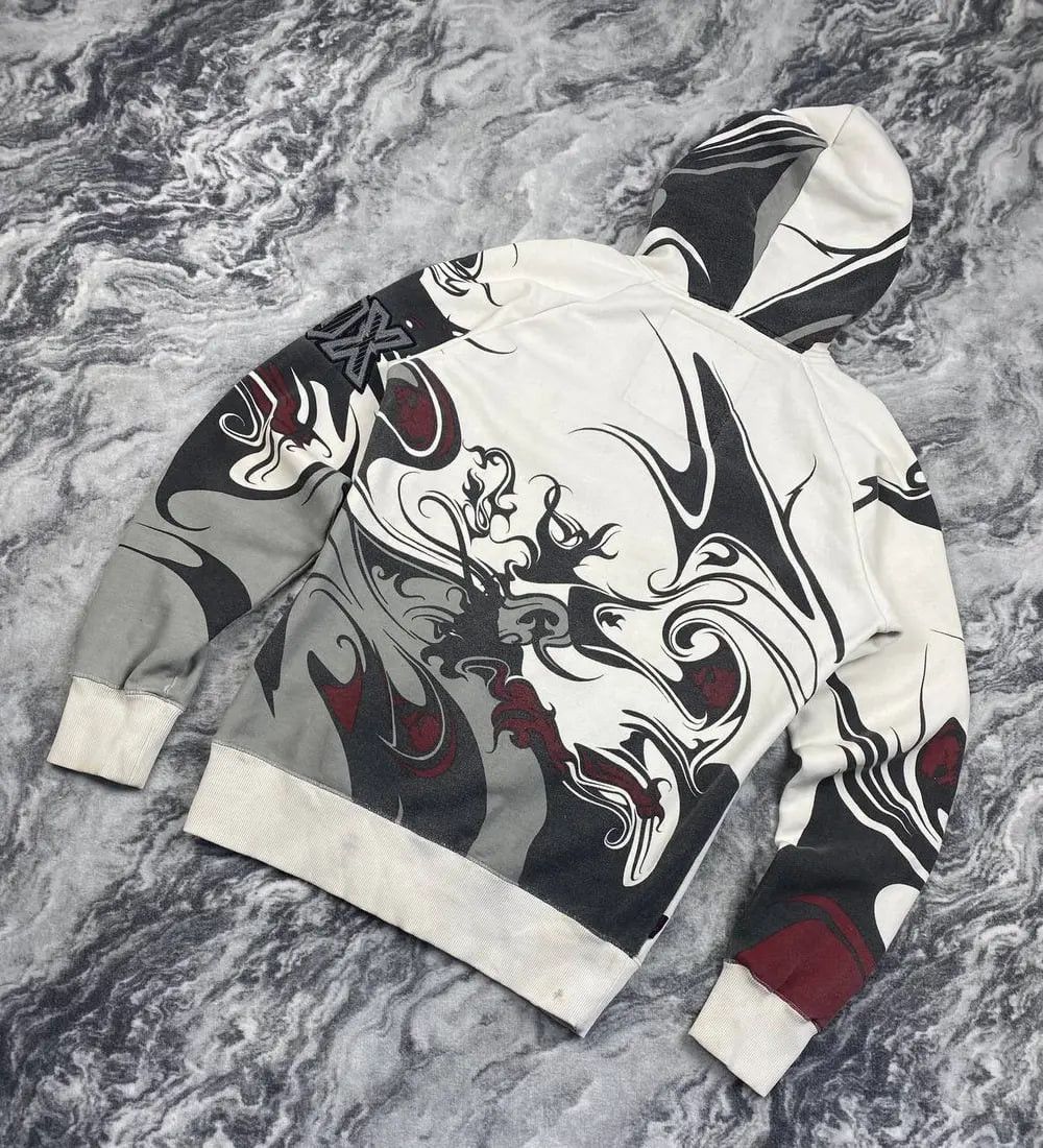 Fox Racing Vintage Y2K Fox Racing All Over Print AOP Full Zip Hoodie Size US L / EU 52-54 / 3 - 11 Thumbnail