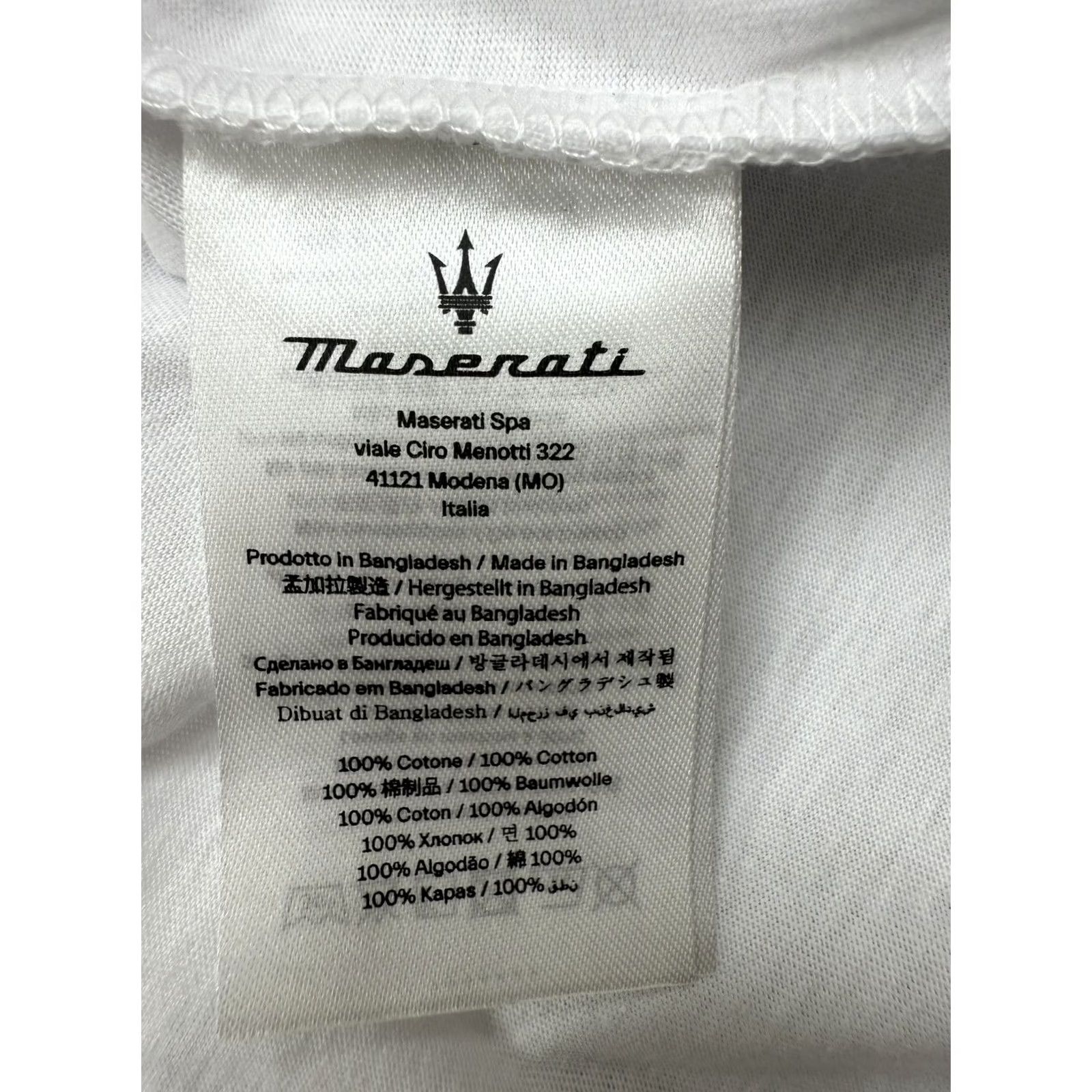 Maserati Maserati White Graphic T-Shirt XL Cotton Crew Neck Mens Size US XL / EU 56 / 4 - 4 Thumbnail