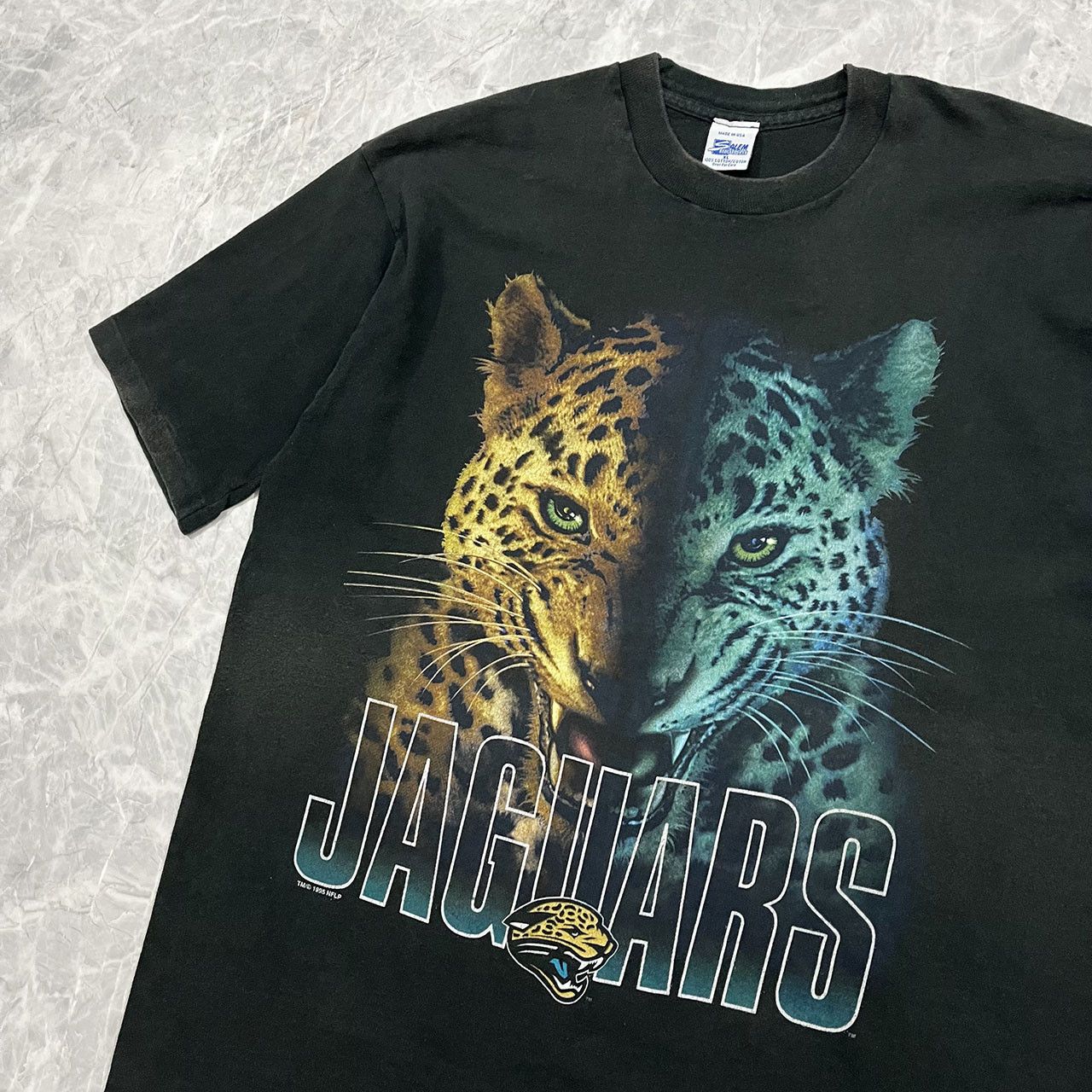 NFL × Salem Sportswear × Vintage VTG 90s JACKSONVILLE JAGUARS 1995 T-SHIRT MADE IN USA Size US XL / EU 56 / 4 - 2 Thumbnail