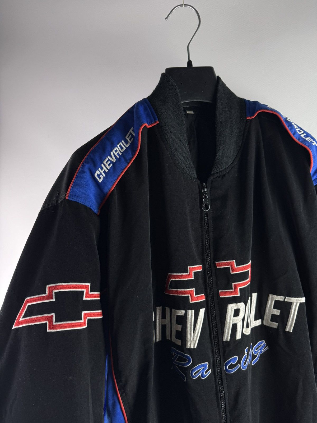 Chevrolet Vintage 90s Chevrolet Racing Bomber Zipper Jacket NASCAR Size US L / EU 52-54 / 3 - 2 Thumbnail