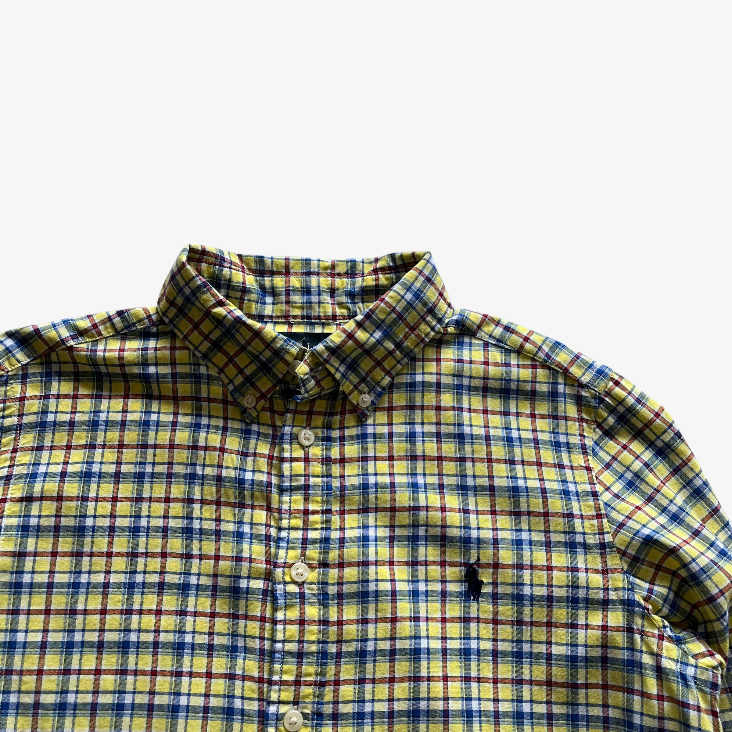 Ralph Lauren Vintage Y2K Women's Ralph Lauren Yellow & Blue Striped Shirt Size M / US 6-8 / IT 42-44 - 3 Thumbnail