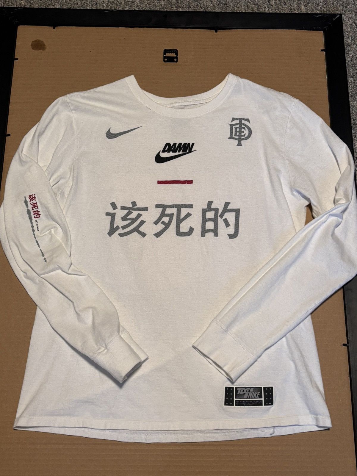 Nike Kendrick Lamar Damn Long Sleeve T-Shirt White Medium