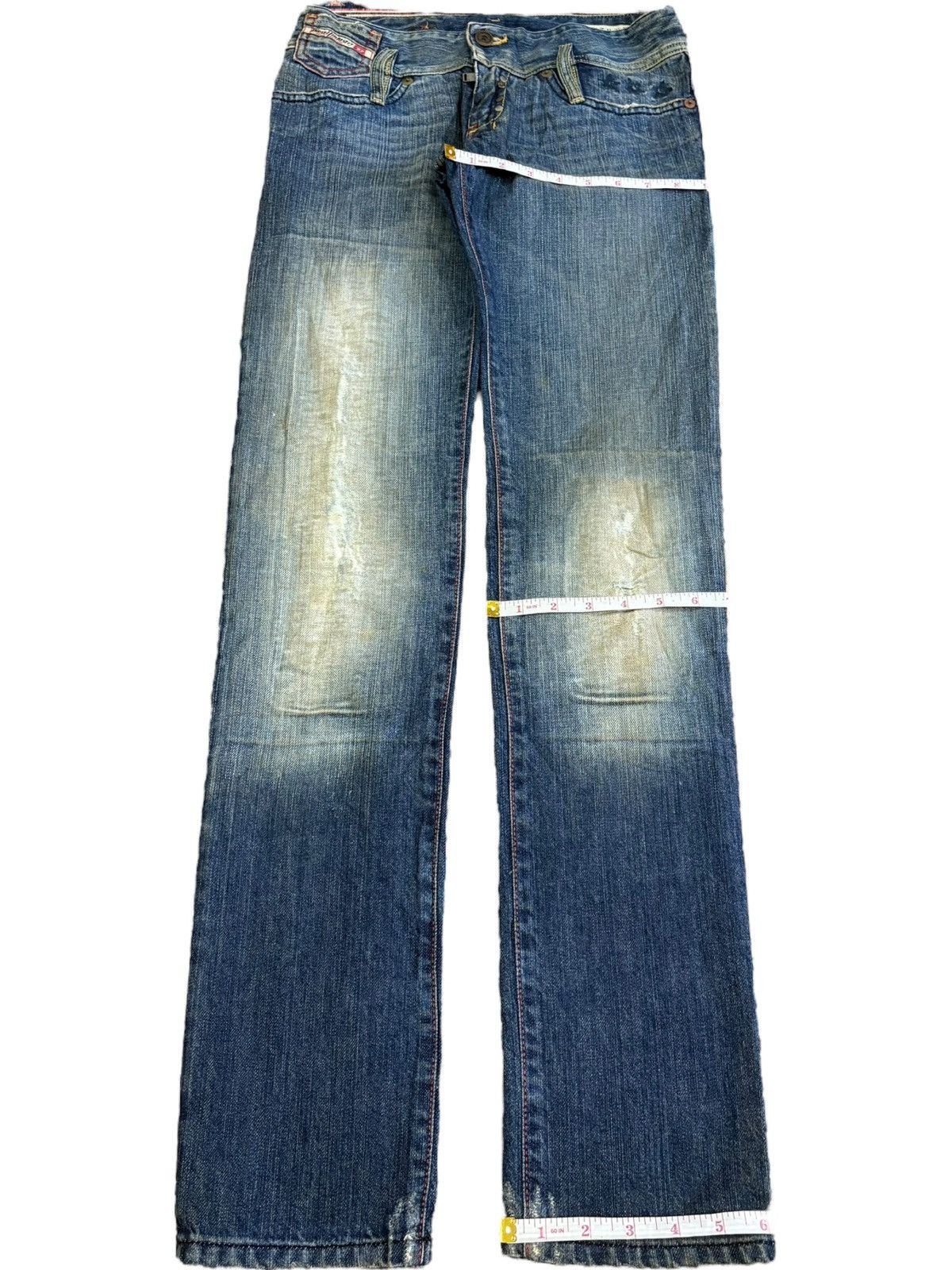 Diesel Vintage Italy Diesel Matic Mud Wash Distressed Jeans Size 27" / US 4 / IT 40 - 8 Thumbnail