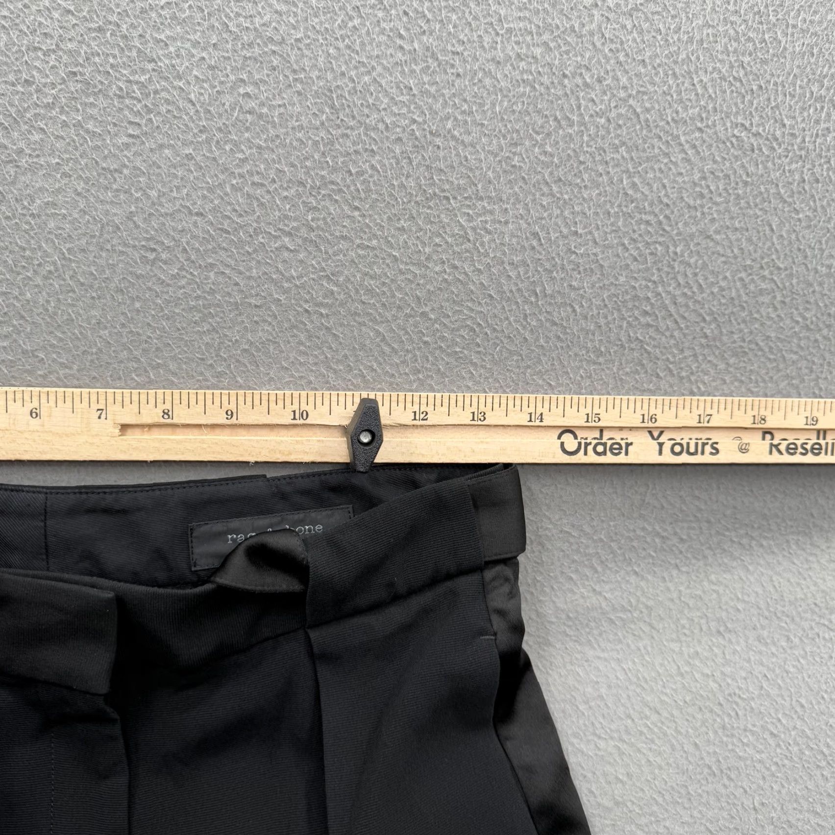 Rag & Bone rag & bone Pants Womens 0 Black Tuxedo Stripe Wide Leg D-Ring Belt Made in USA Size 25" / US 0 / IT 36 - 5 Thumbnail
