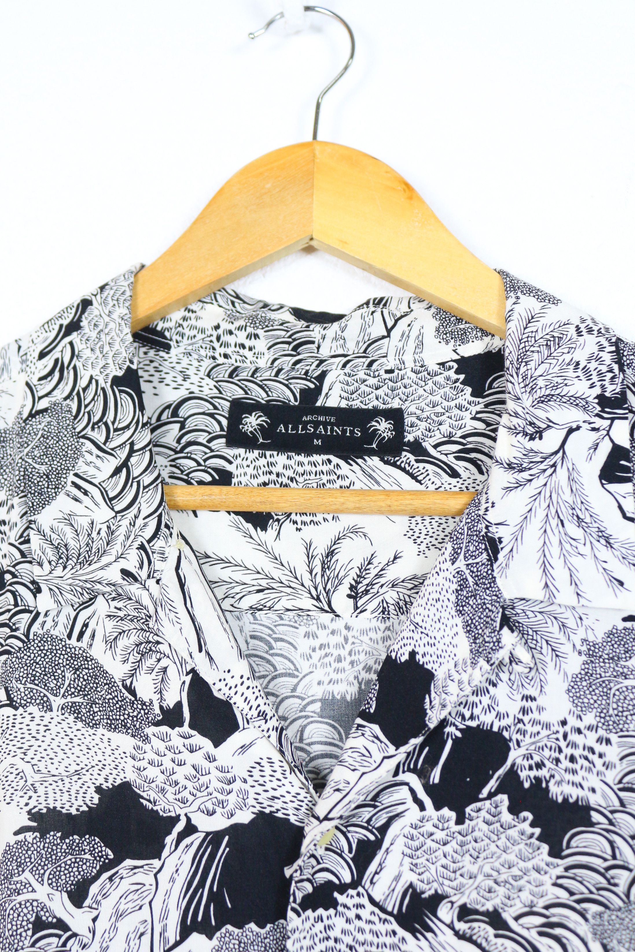 Allsaints Allsaints Archive Mauna Japanese Viscose Open Collar Shirt Size US M / EU 48-50 / 2 - 2 Thumbnail