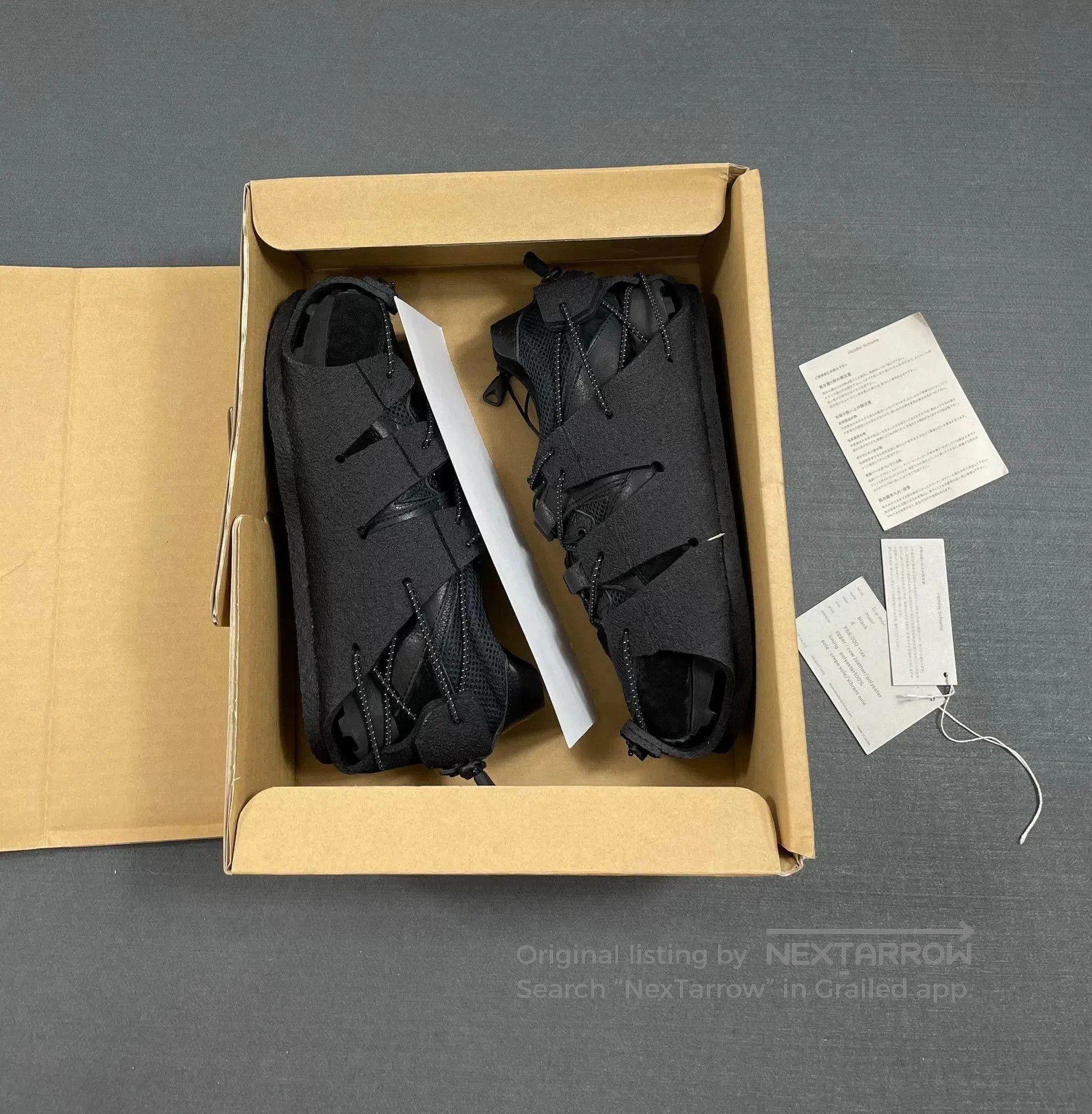 Hender Scheme Hender Scheme Moor Black Sneakers with Removable Design. Size US 10.5 / EU 43-44 - 6 Thumbnail