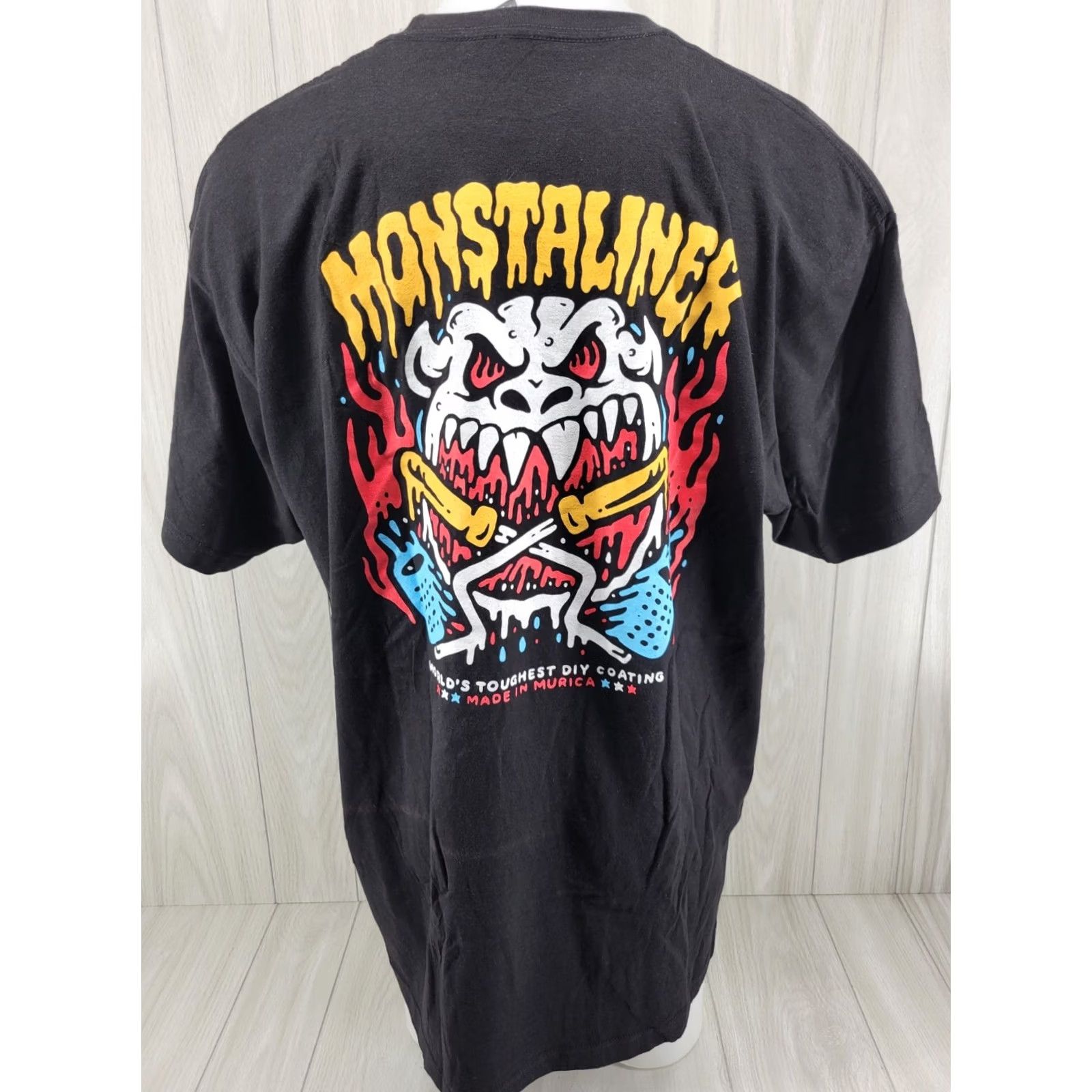 Tultex Monstaliner Bed Liner Shirt Men's 2XL Black Short Sleeve Tultex T-Shirt Size US XXL / EU 58 / 5 - 2 Thumbnail