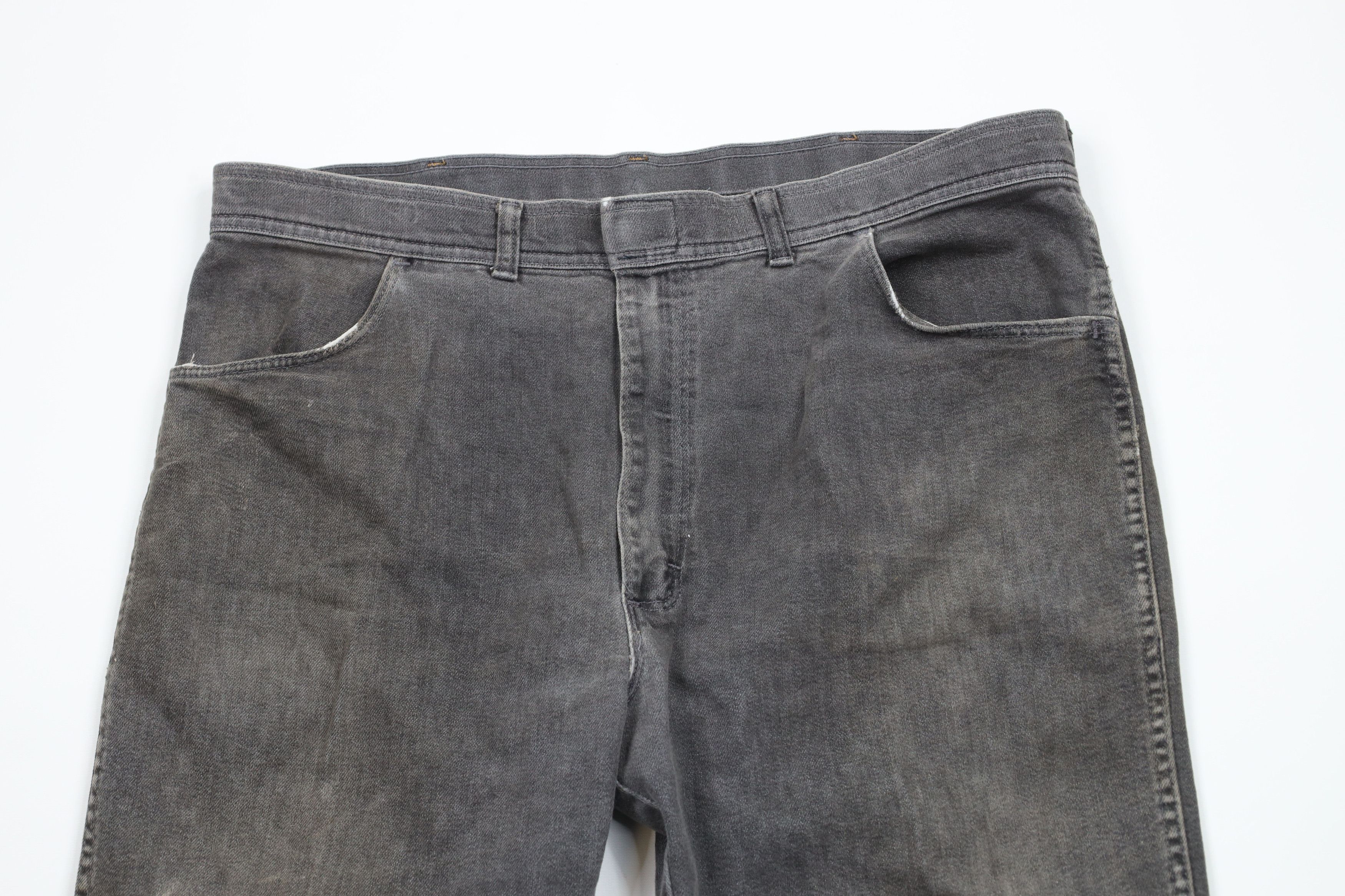 Vintage × Wrangler Vintage 80s 90s Wrangler Wide Leg Bootcut Denim Jeans Black Size US 40 / EU 56 - 2 Thumbnail