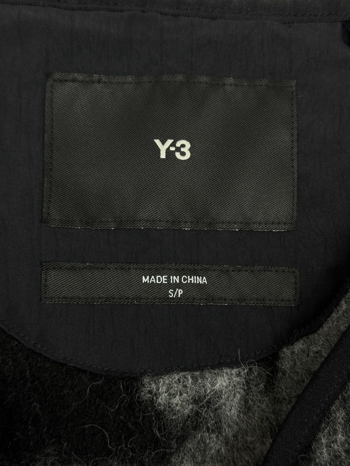 Yohji Yamamoto Y-3 Graphic-Print Wool-Blend Gilet in black and heather grey Size US M / EU 48-50 / 2 - 6 Thumbnail