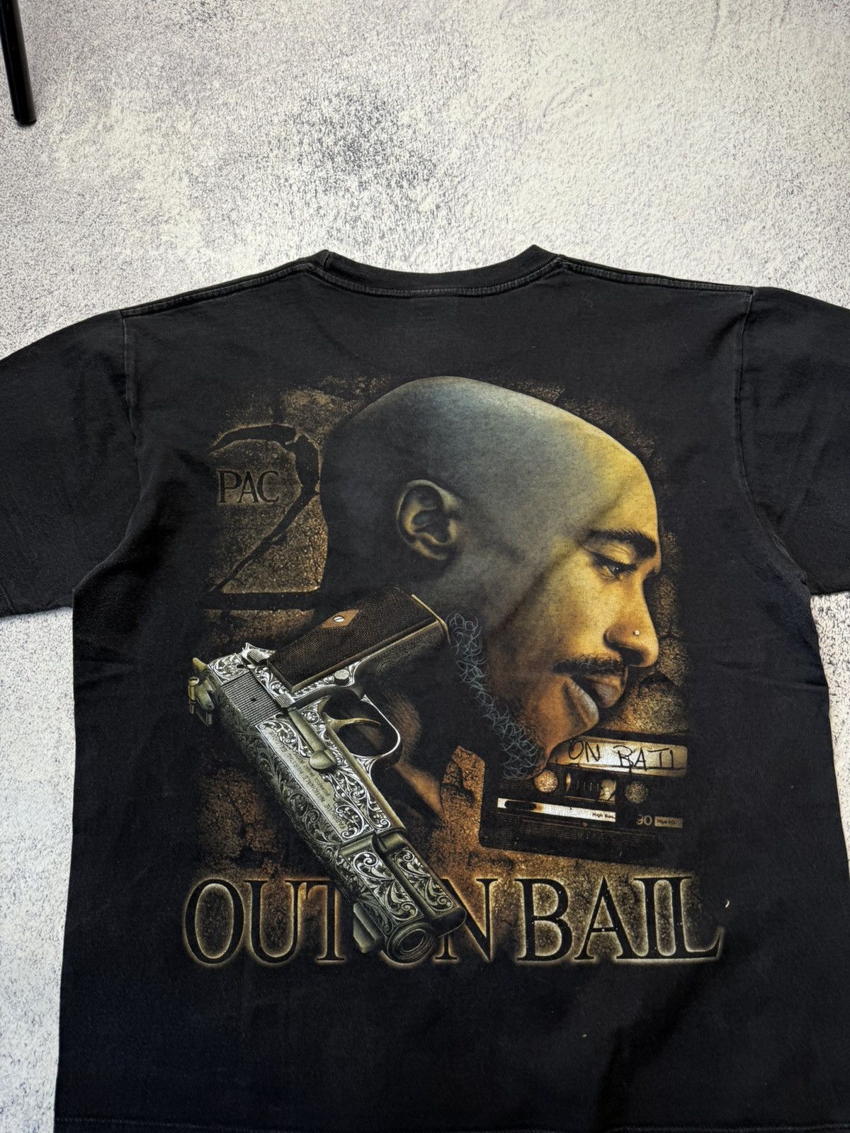 Vintage Vintage 2Pac Rap Tee Rock Tees 1996 Grail Very Rare Tee L Size US L / EU 52-54 / 3 - 20 Thumbnail