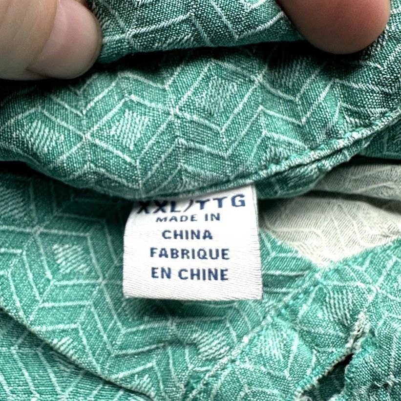 Tommy Bahama Tommy Bahama 100% Silk Textured Geometric Shirt Mens XXL Size US XXL / EU 58 / 5 - 3 Thumbnail