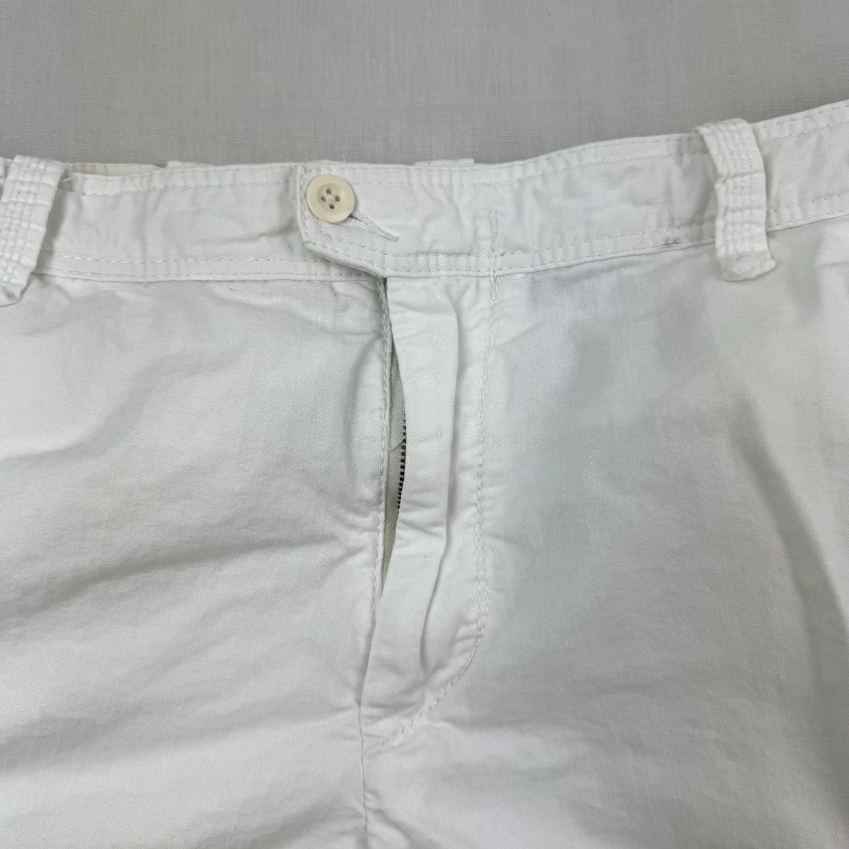 Polo Ralph Lauren VINTAGE Polo Ralph Lauren Cargo Shorts Men 38 White Solid Casual 90s Y2K Hipster Baggy Cargo Shorts Men Size US M / EU 48-50 / 2 - 4 Thumbnail