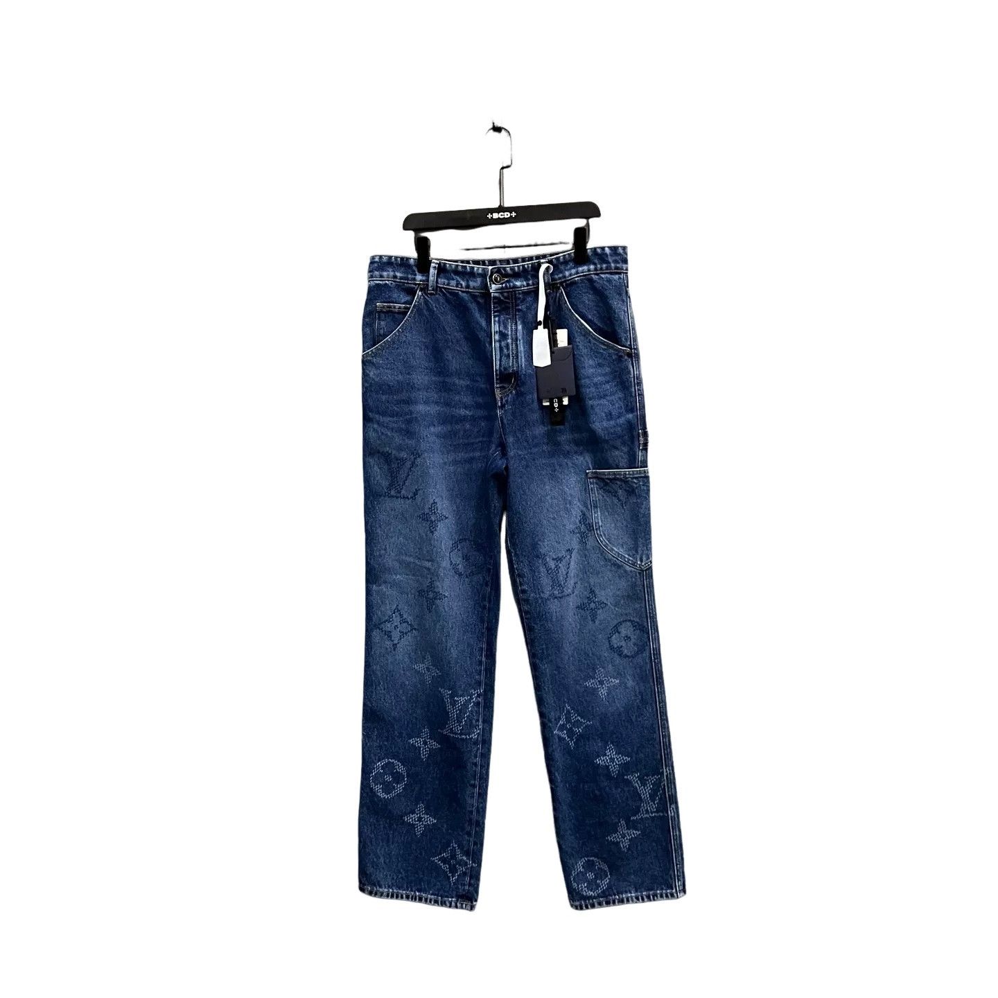 Louis Vuitton Louis Vuitton Monogram Denim Carpenter Jeans 33 Size US 33 - 1 Thumbnail
