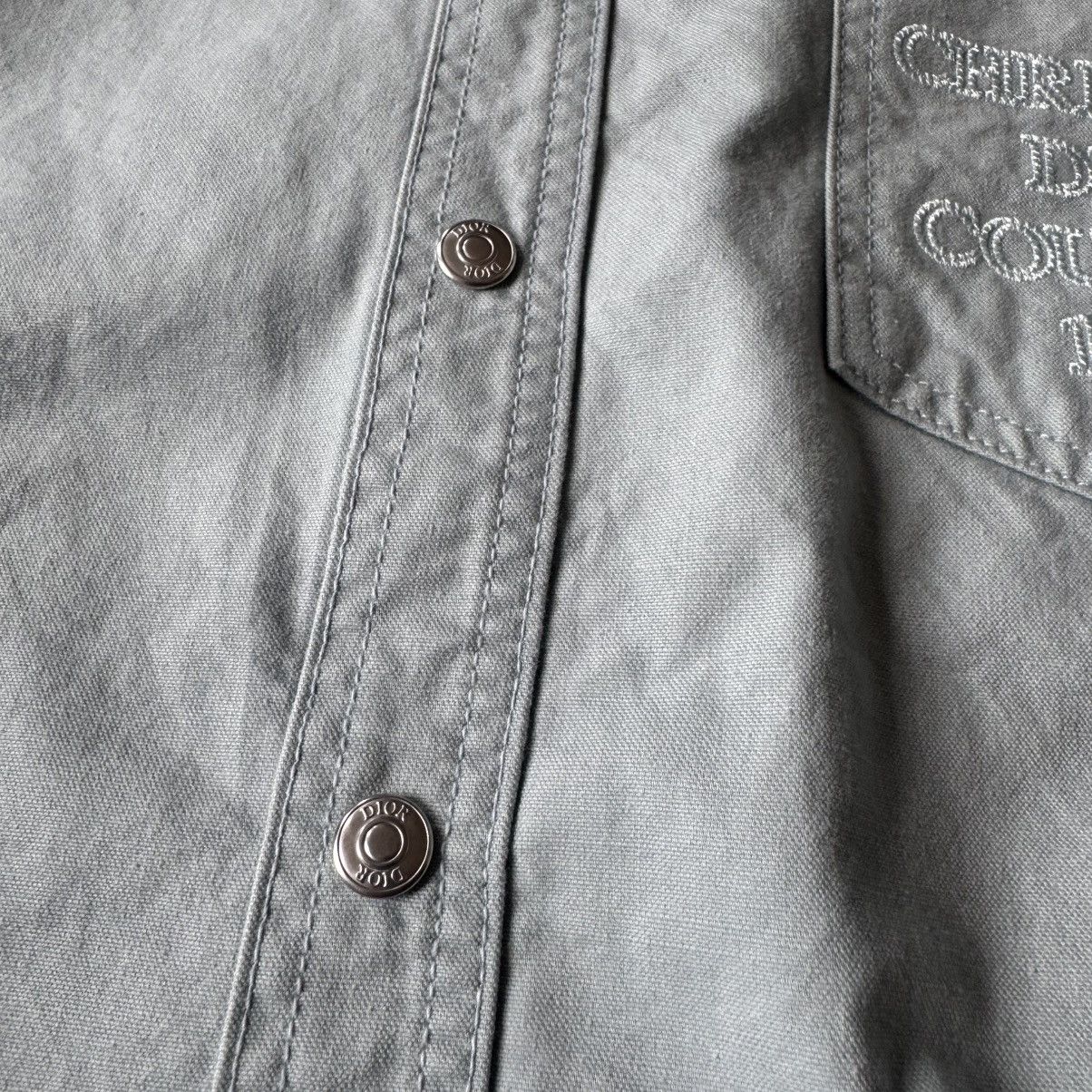 Dior Dior - Logo Embroidered Long-Sleeve Shirt - Mint / Grey Size US L / EU 52-54 / 3 - 4 Thumbnail