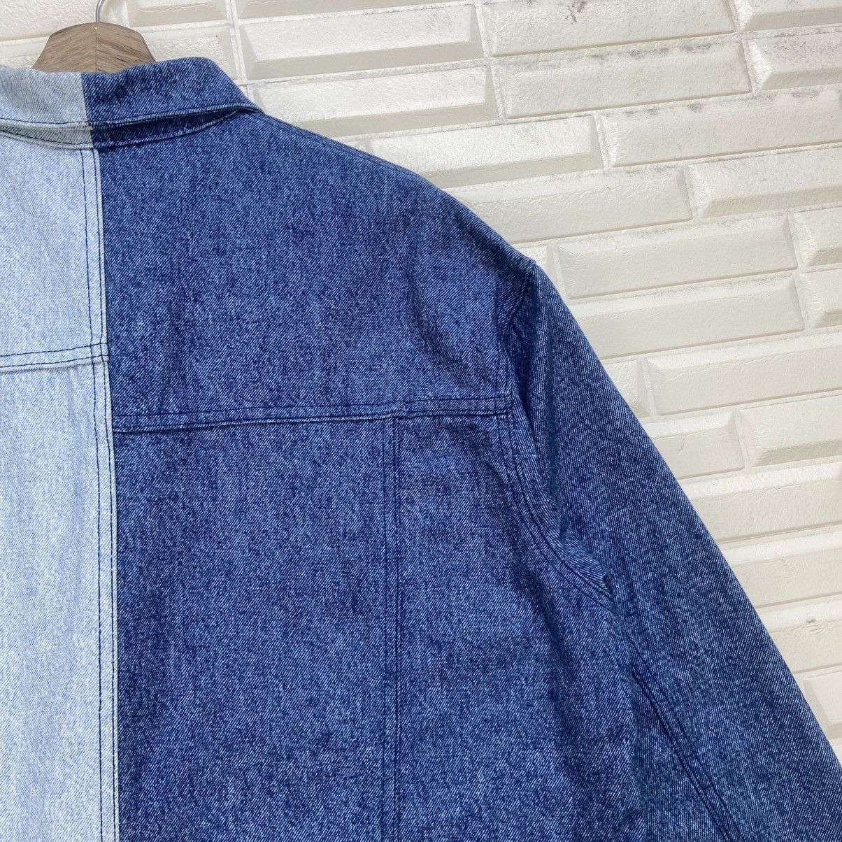 GU × Maison MIHARA YASUHIRO 🔥Miharayasuhiro Two-Tone Trucker Denim Jacket Size US M / EU 48-50 / 2 - 11 Thumbnail