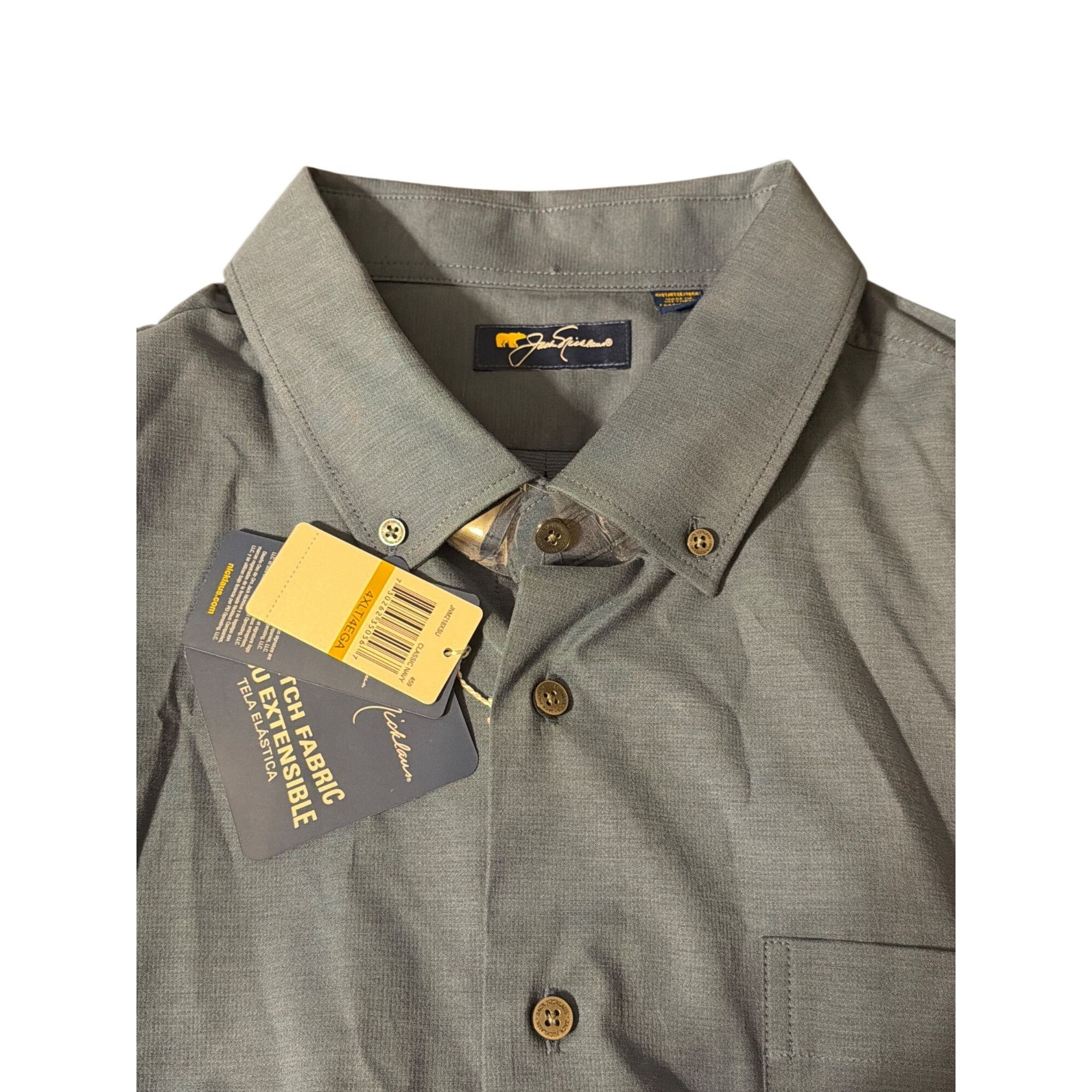 Other Jack Nicklaus Blue Long Sleeve Button Down Shirt Stretch Fab Size US XXL / EU 58 / 5 - 4 Thumbnail