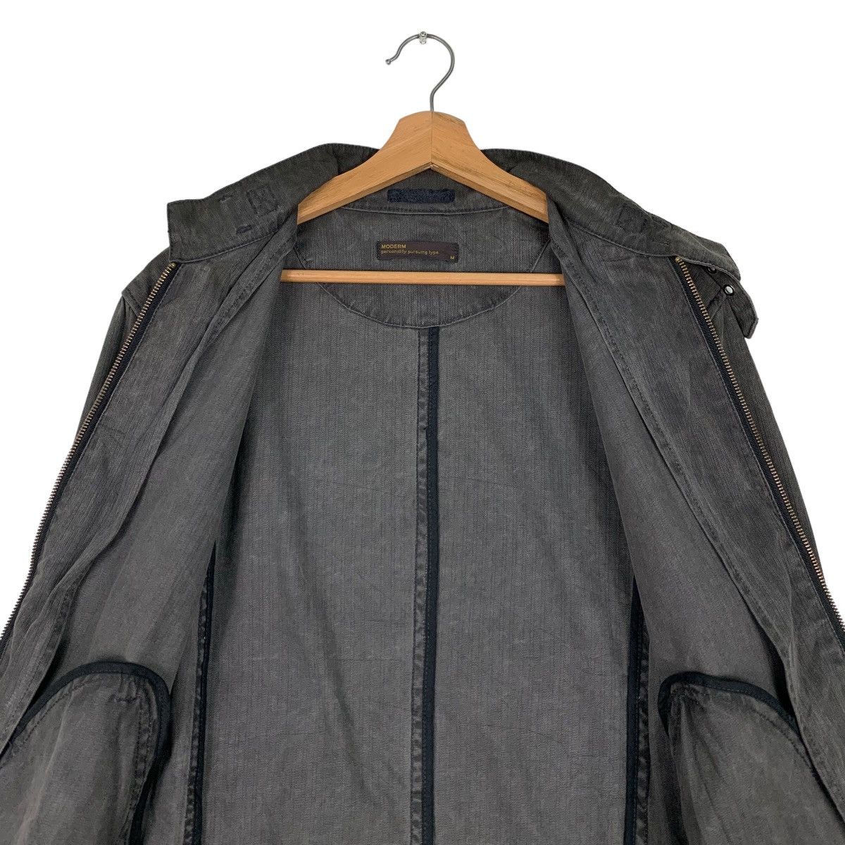 Japanese Brand MODERM Asymmetrical Sleeve Zipper Jacket #0934-C41 Size US M / EU 48-50 / 2 - 12 Thumbnail