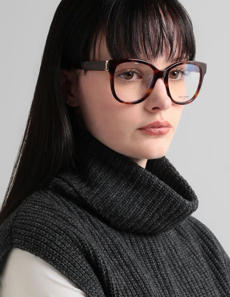 Saint Laurent Paris NEW Saint Laurent SLM97 001 Black Square Women Eyeglasses Size ONE SIZE - 13 Thumbnail
