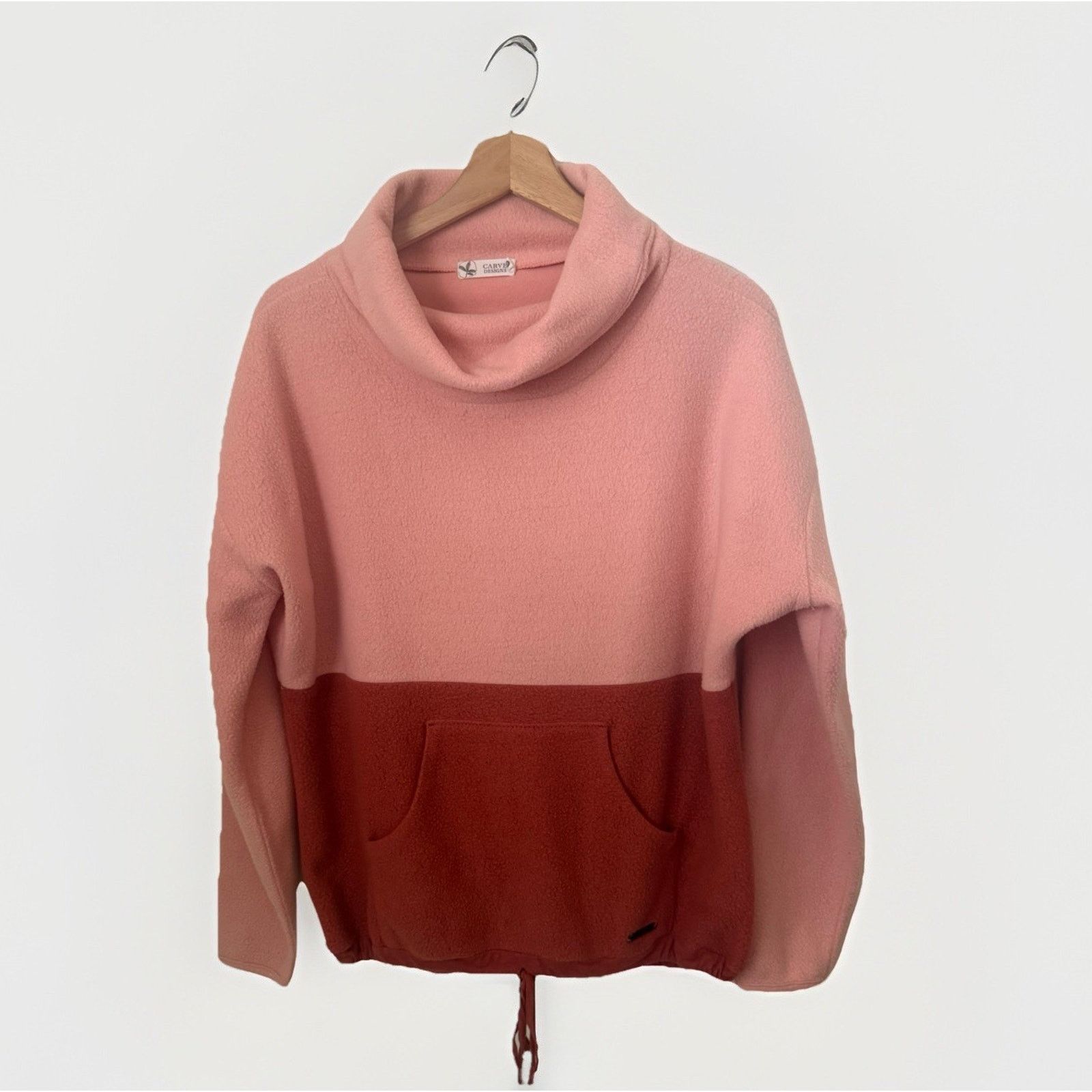 Other Carve Designs Rowayton Cowl Fleece Pullover Azalea Clay Size M / US 6-8 / IT 42-44 - 1 Thumbnail