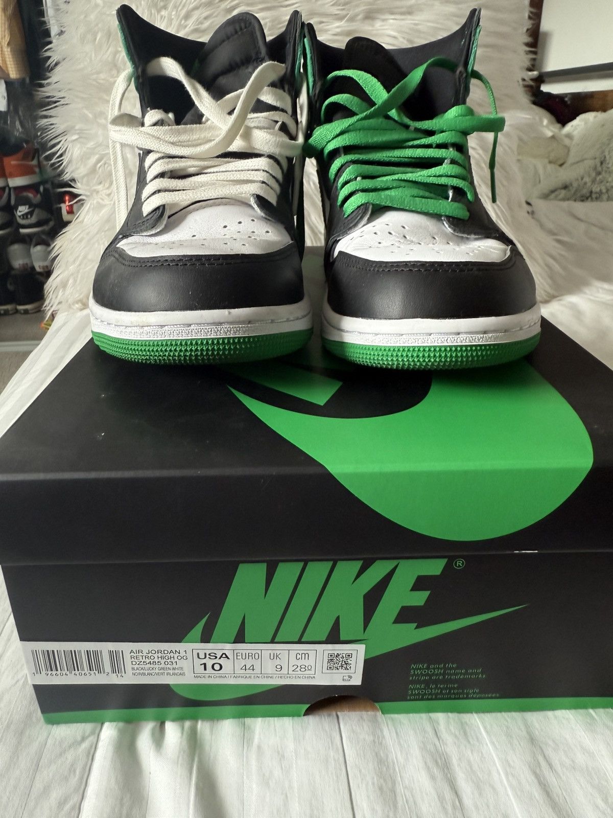 Nike Air Jordan 1 Retro OG High Lucky Green Size US 10 / EU 43 - 3 Thumbnail