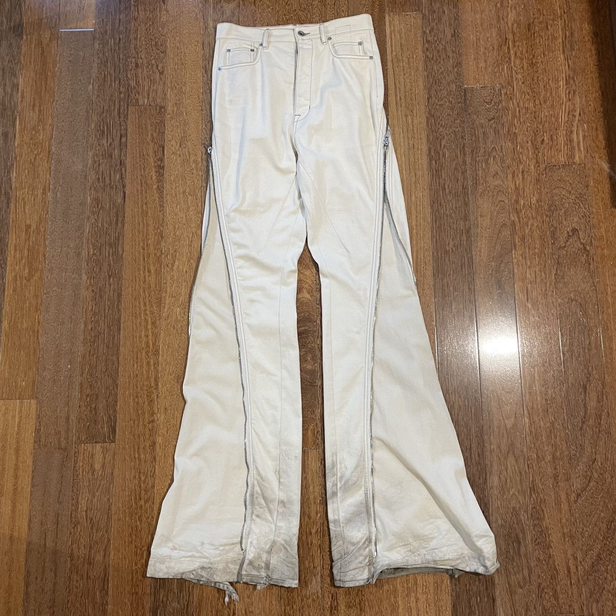 Rick owens White Bolan Banana Denim