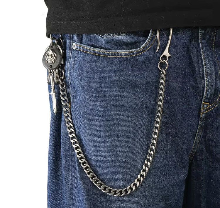 Japanese Brand Vintage Keychain Jeans Chain Skull Dagger Belt Chain Size ONE SIZE - 4 Thumbnail
