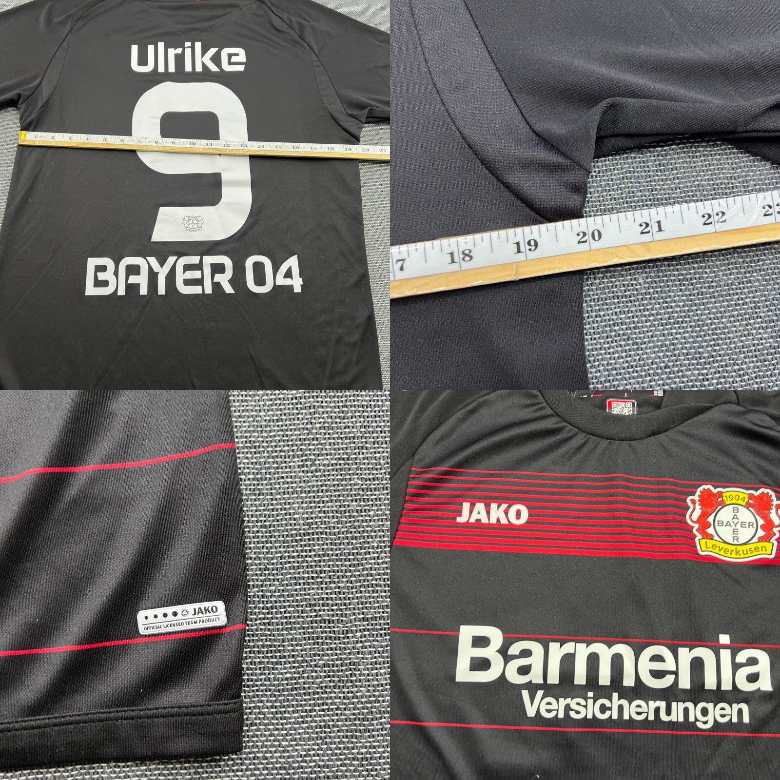 Vintage Bayer 04 Leverkusen 2016 2017 Home Football Jersey Mens Jako Large Shirt Adult L Black Quick Dry Sports Jersey Football Mens Size US L / EU 52-54 / 3 - 8 Thumbnail