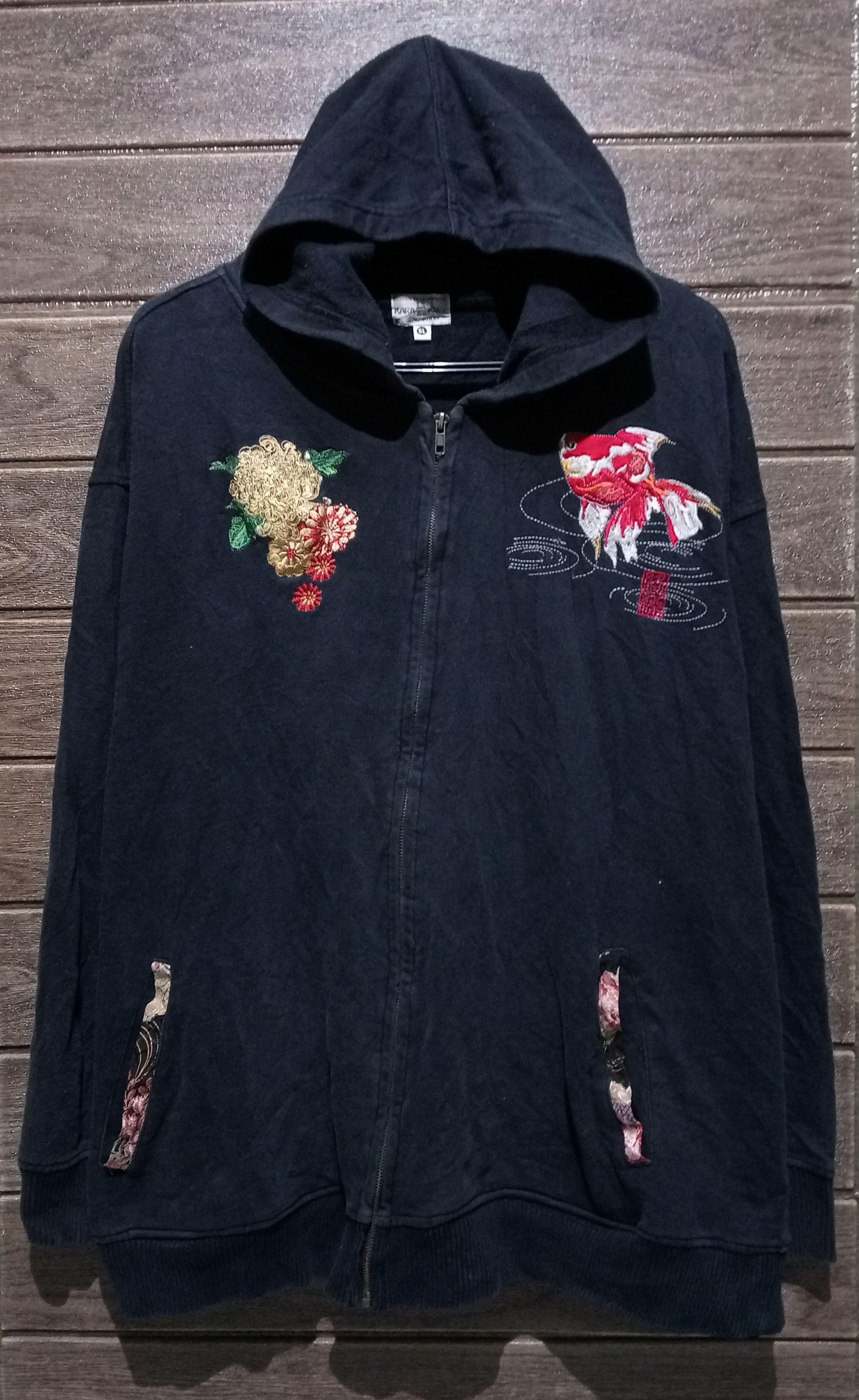Designer × Japanese Brand VTG Embroidery Karakuri Tamashi Big Size 4L Pullover Hoodie Size US XXL / EU 58 / 5 - 11 Thumbnail