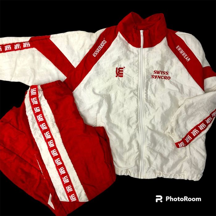 Unkwn 90’s Essenuoto SHINY Satin Swiss Syncro Swim Team Track Suit ...