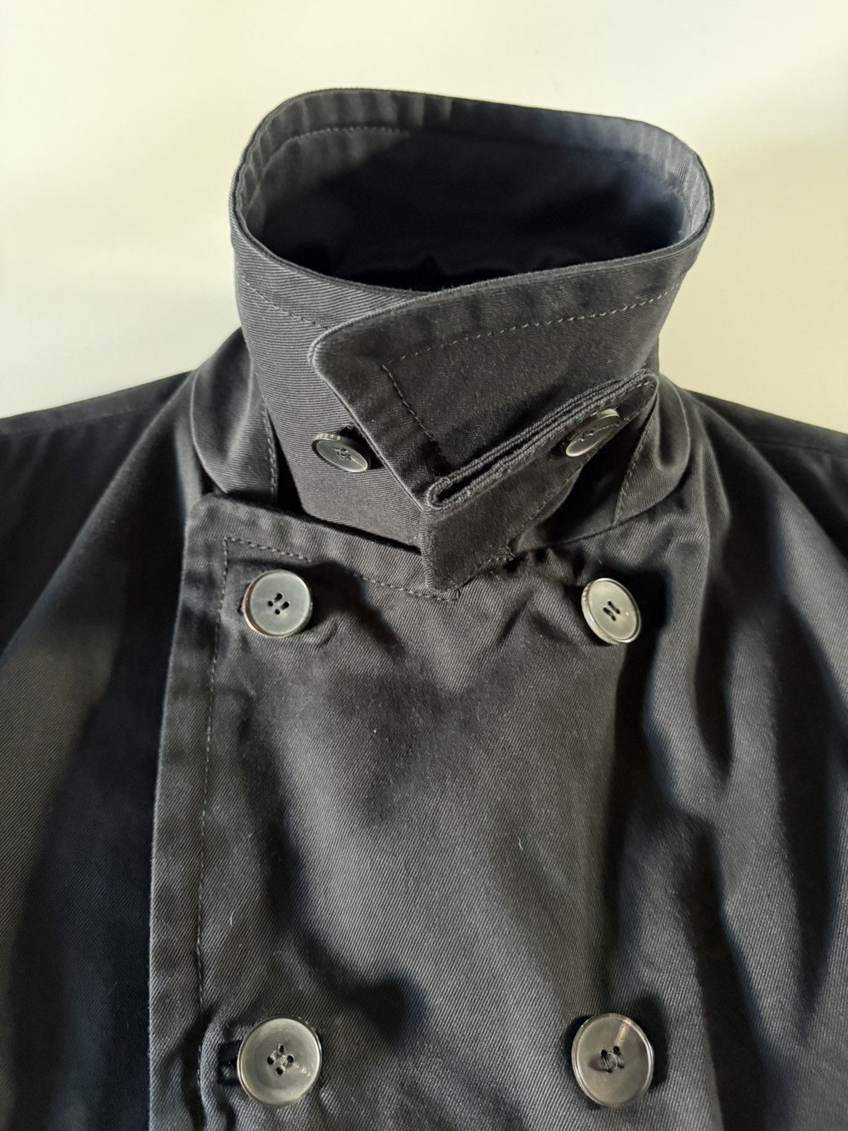 Gucci GUCCI-Black 100% Cotton Double-Breasted Jacket-Field Coat XL Size US L / EU 52-54 / 3 - 9 Thumbnail