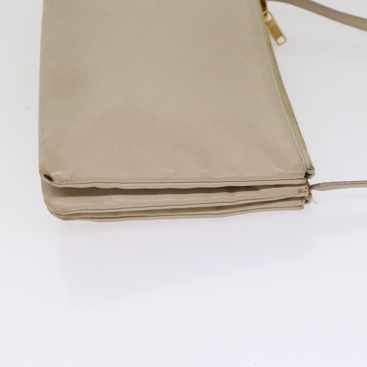 Celine CELINE Trio Shoulder Bag Leather Beige Gold Size ONE SIZE - 5 Thumbnail