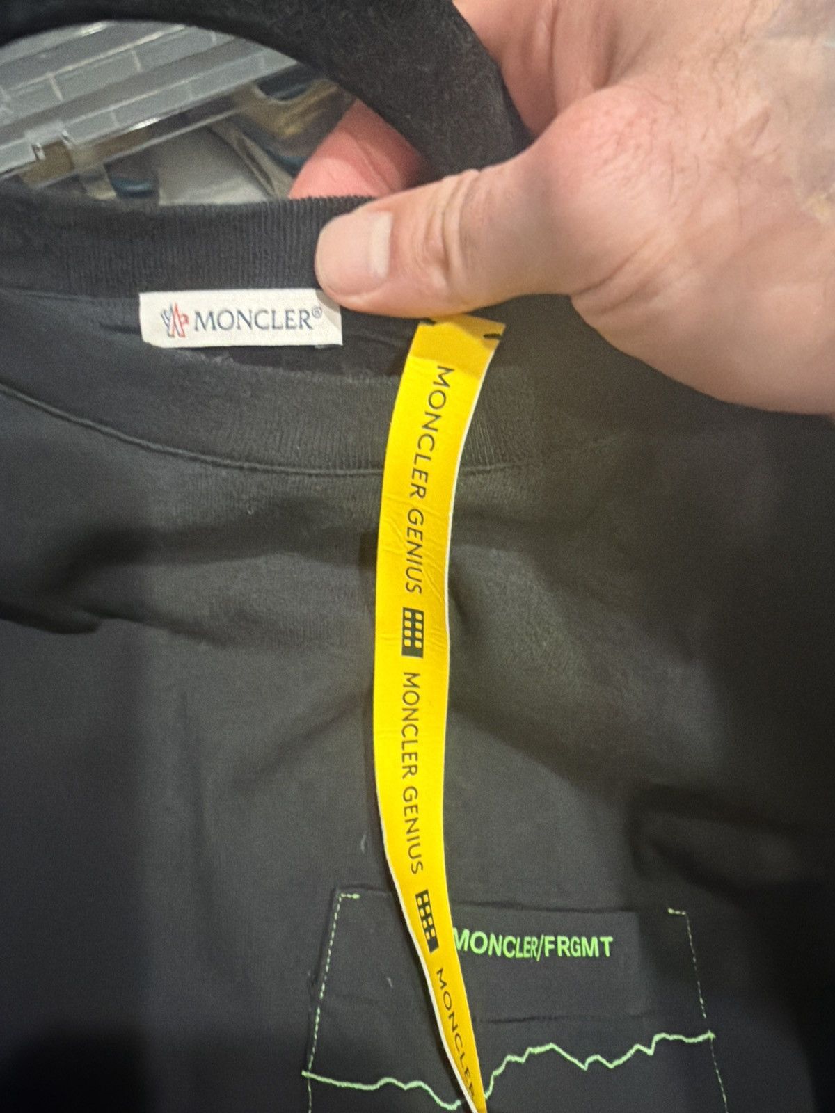 Fragment Design × Moncler Moncler Fragment Black and Green pocket tee Size US L / EU 52-54 / 3 - 7 Thumbnail
