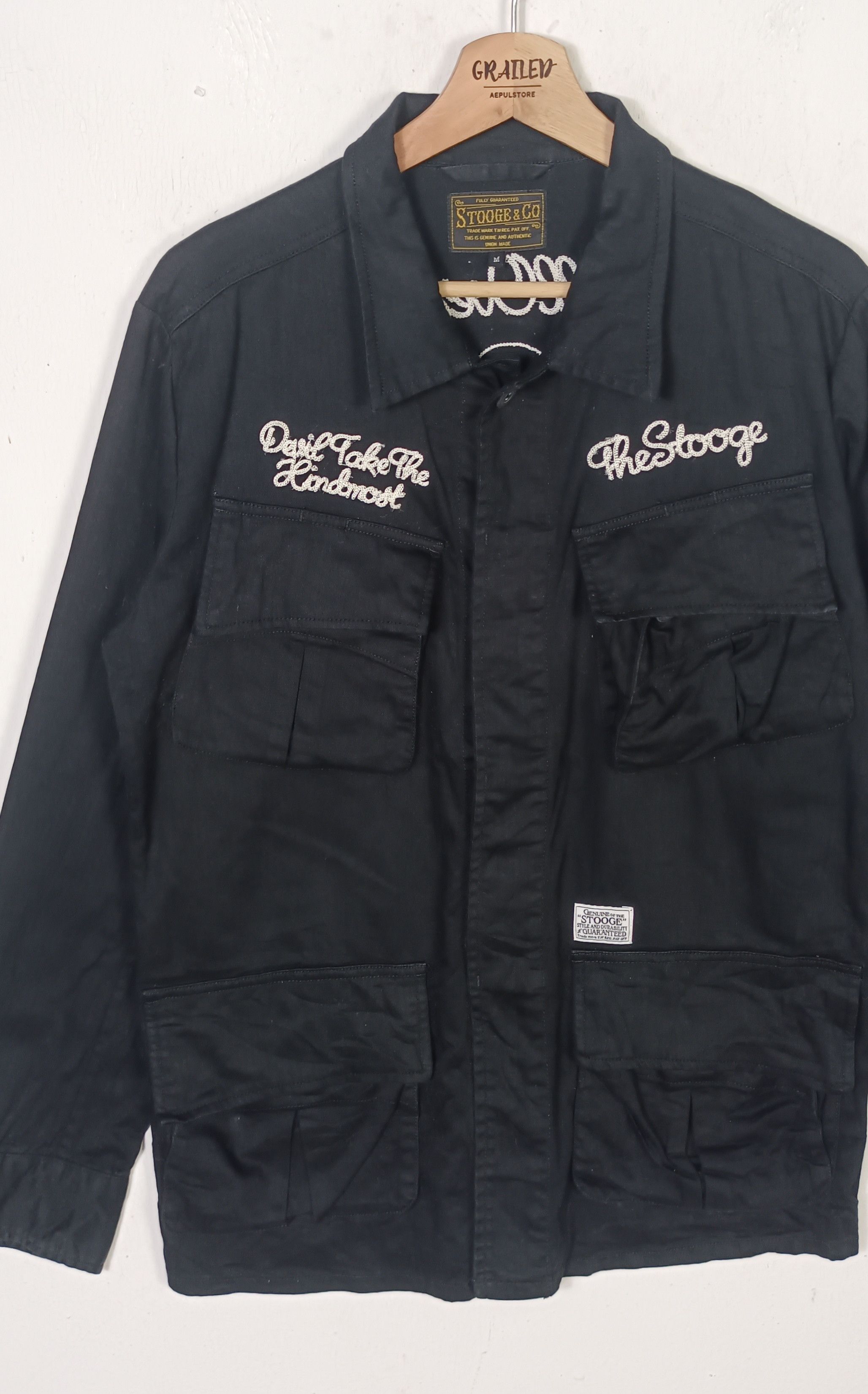 Japanese Brand Stooge & co Skull "Riding All OverThe World " Jacket Size US M / EU 48-50 / 2 - 4 Thumbnail