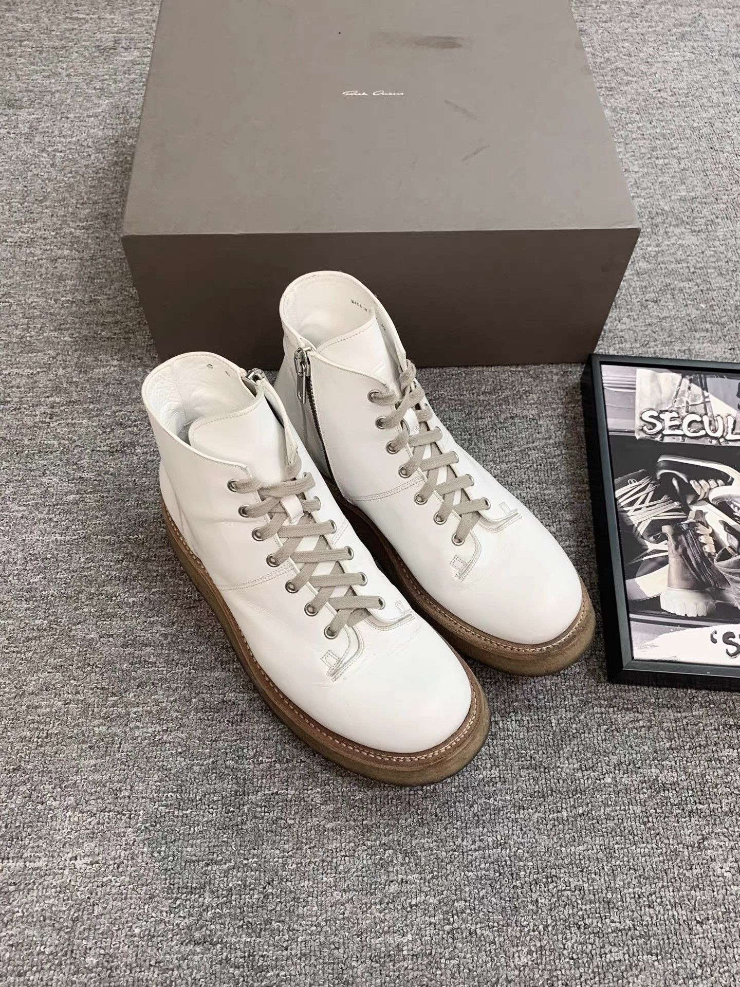 Rick Owens Rick Owens 13FW Mainline Milk Rubber Sole Martin Boots K34 Size US 9 / EU 42 - 4 Thumbnail