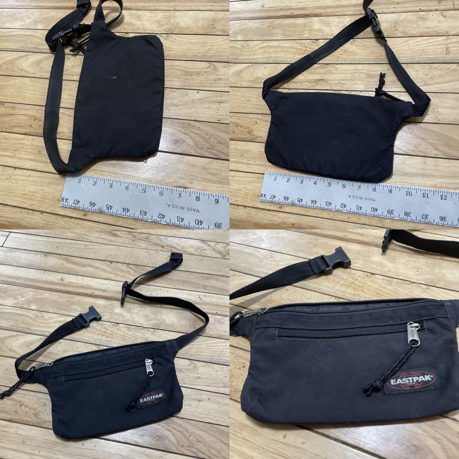 Eastpak Eastpak Vintage 1990s Fanny Pack Crossbody Bag USA Adjustable Strap Black 6x10 Size ONE SIZE - 8 Thumbnail