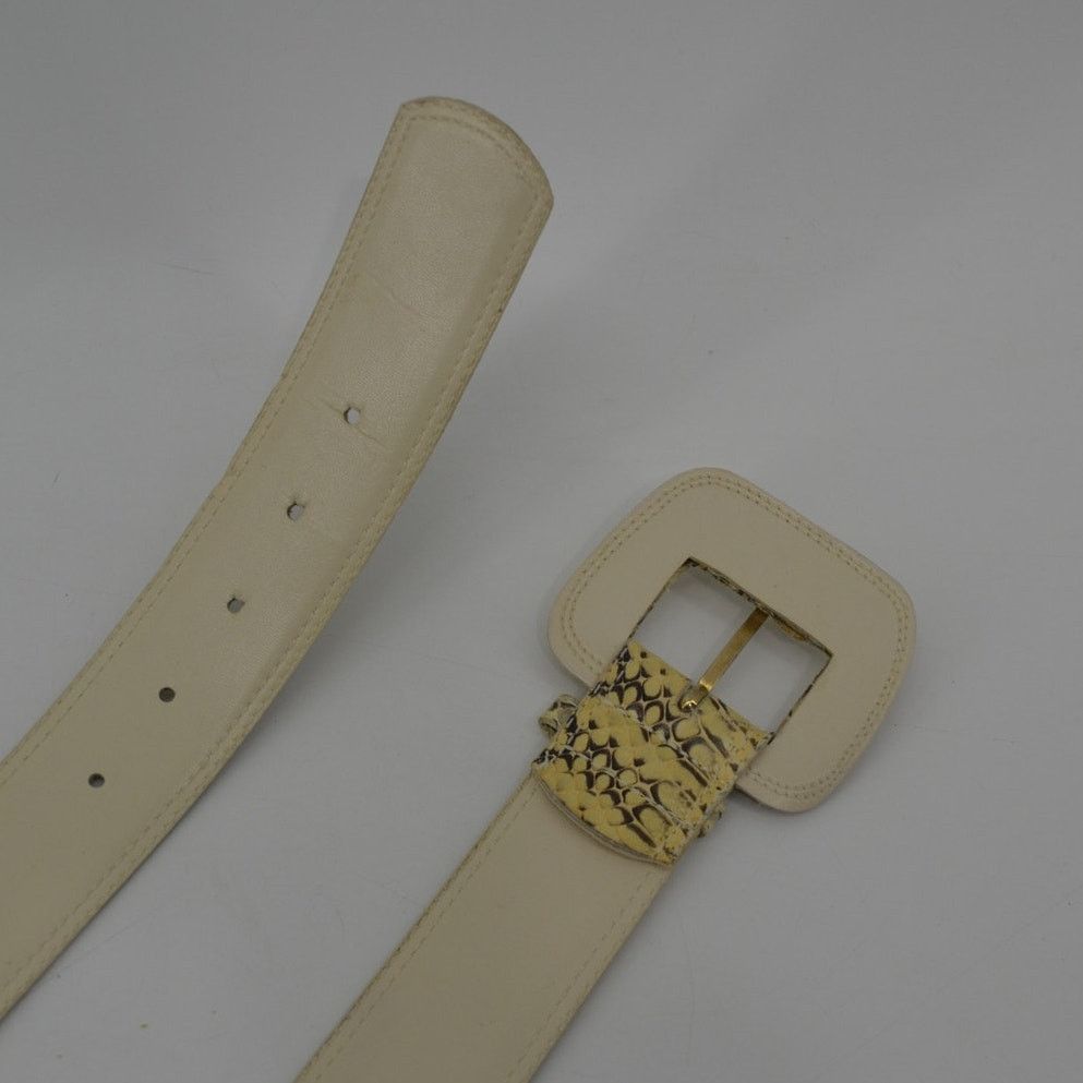Vintage Ritz Accessory Lady Genuine Snake Skin M/L Wide Belt Preppy Size ONE SIZE - 5 Thumbnail