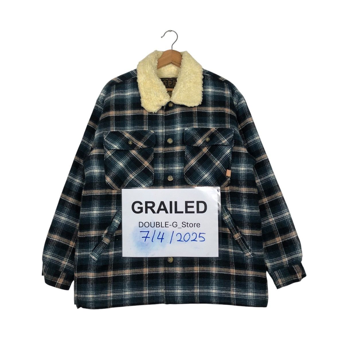 Flannel 📌Vintage Flannel Jacket Cps Tartan Design Blanket Sherpa Size US L / EU 52-54 / 3 - 1 Thumbnail