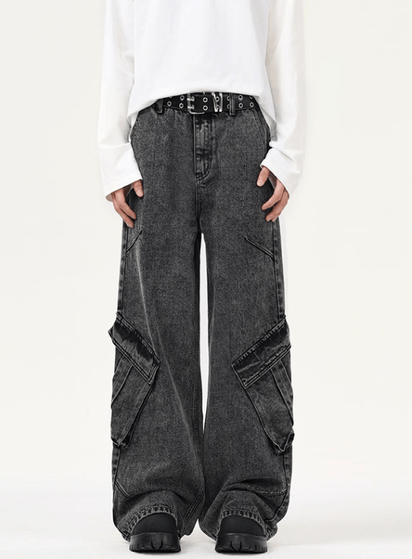 Japanese Brand × Jean American retro straight loose cargo jeans Size US 32 / EU 48 - 1 Thumbnail