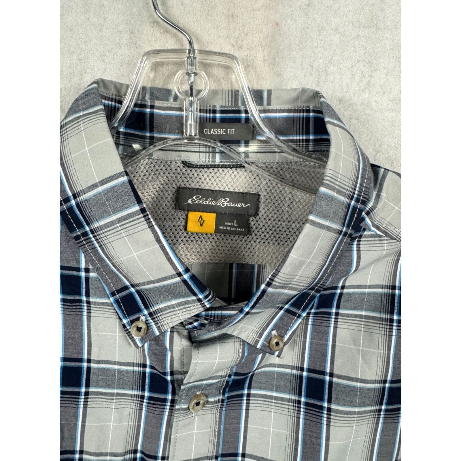 Eddie Bauer Eddie Bauer Button Down Shirt Large Mens Blue Plaid Classic Fit L/S Outdoors Pocket Size US L / EU 52-54 / 3 - 2 Thumbnail