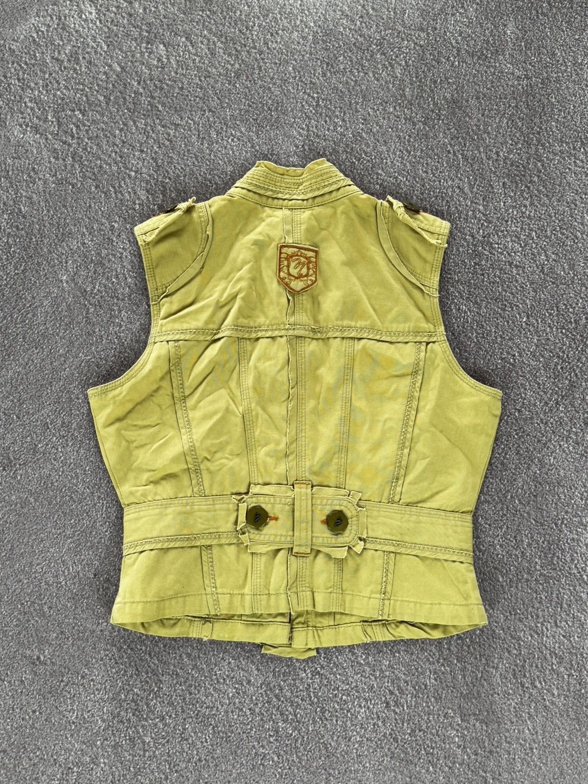 If Six Was Nine Vintage Diesel Style Grunge Military Vest Size XS / US 0-2 / IT 36-38 - 2 Thumbnail